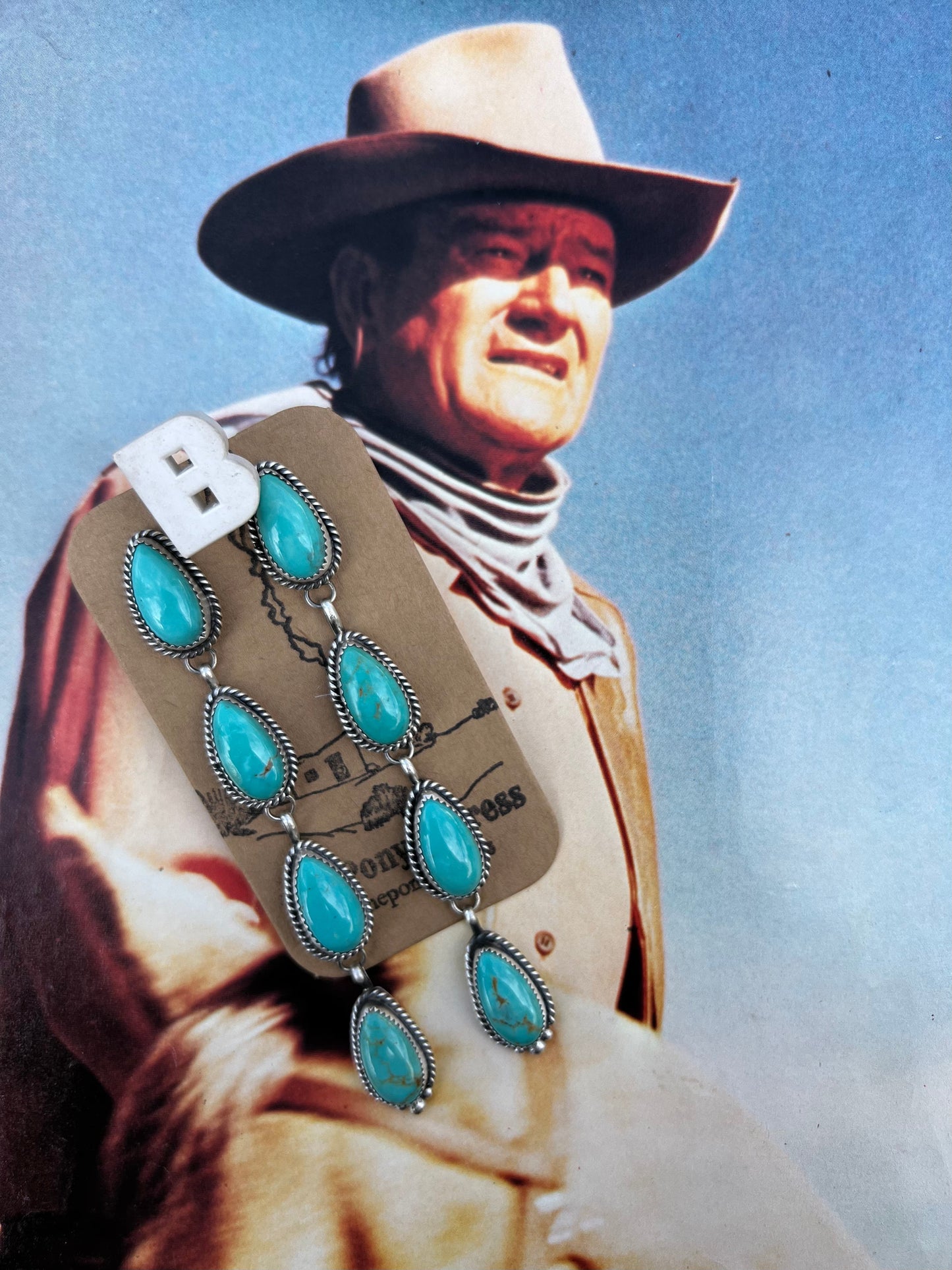 Turquoise 4 Tear Drop Earring