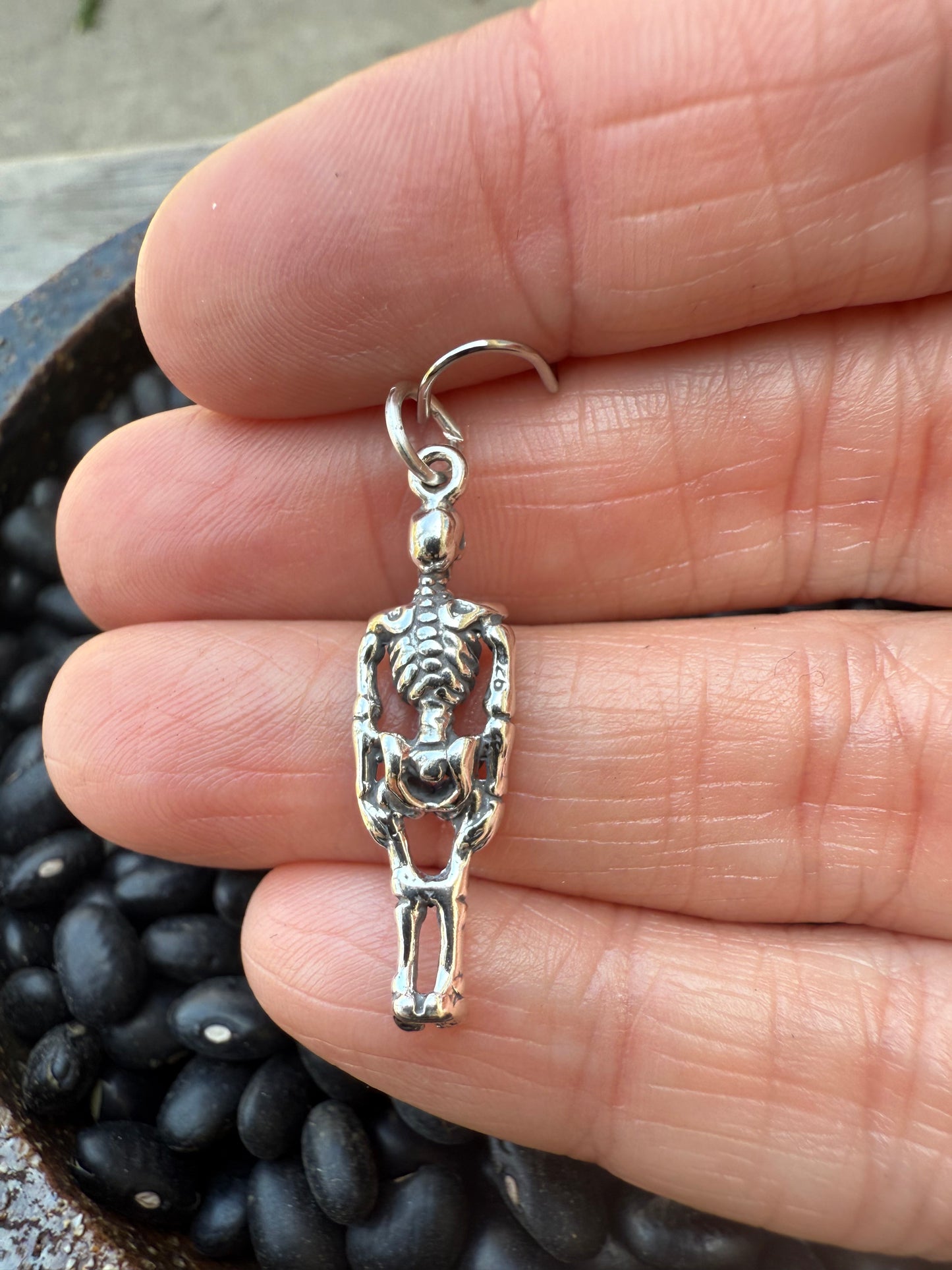 Skeleton Sterling Silver Charm