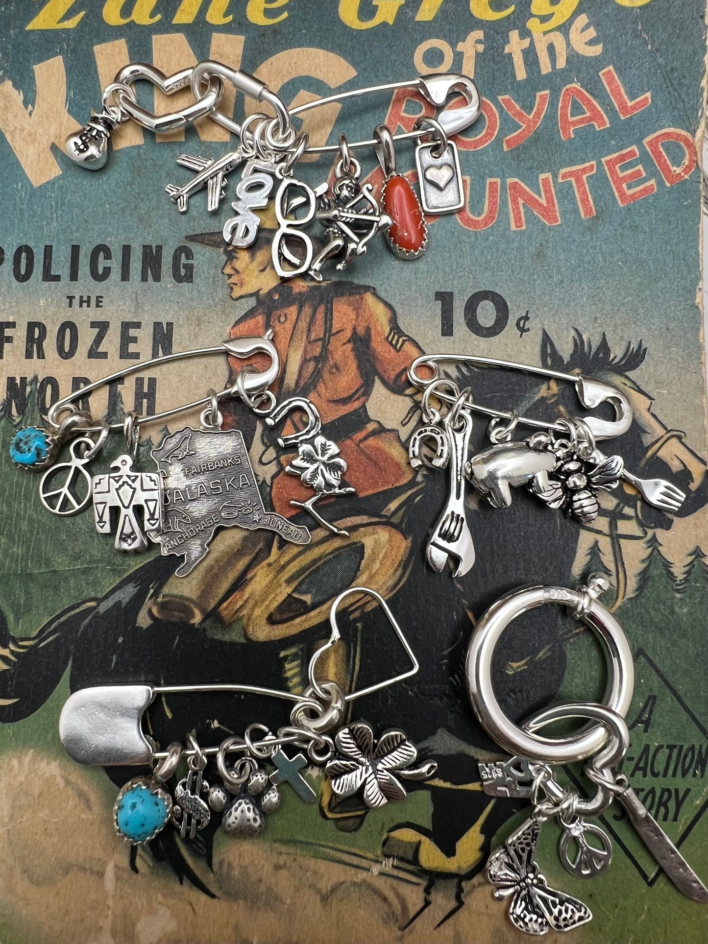Vintage 1960’s Sterling State Charms