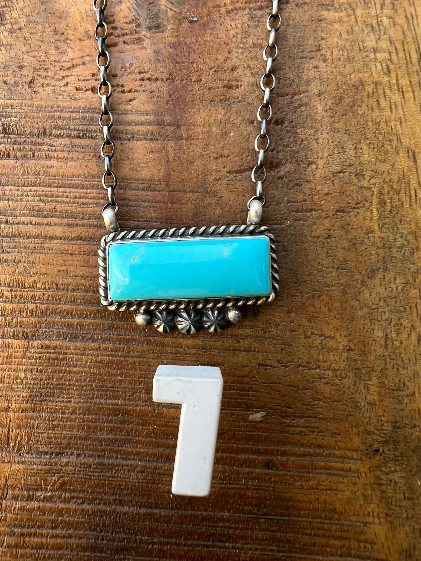Turquoise Fancy Bar Necklace