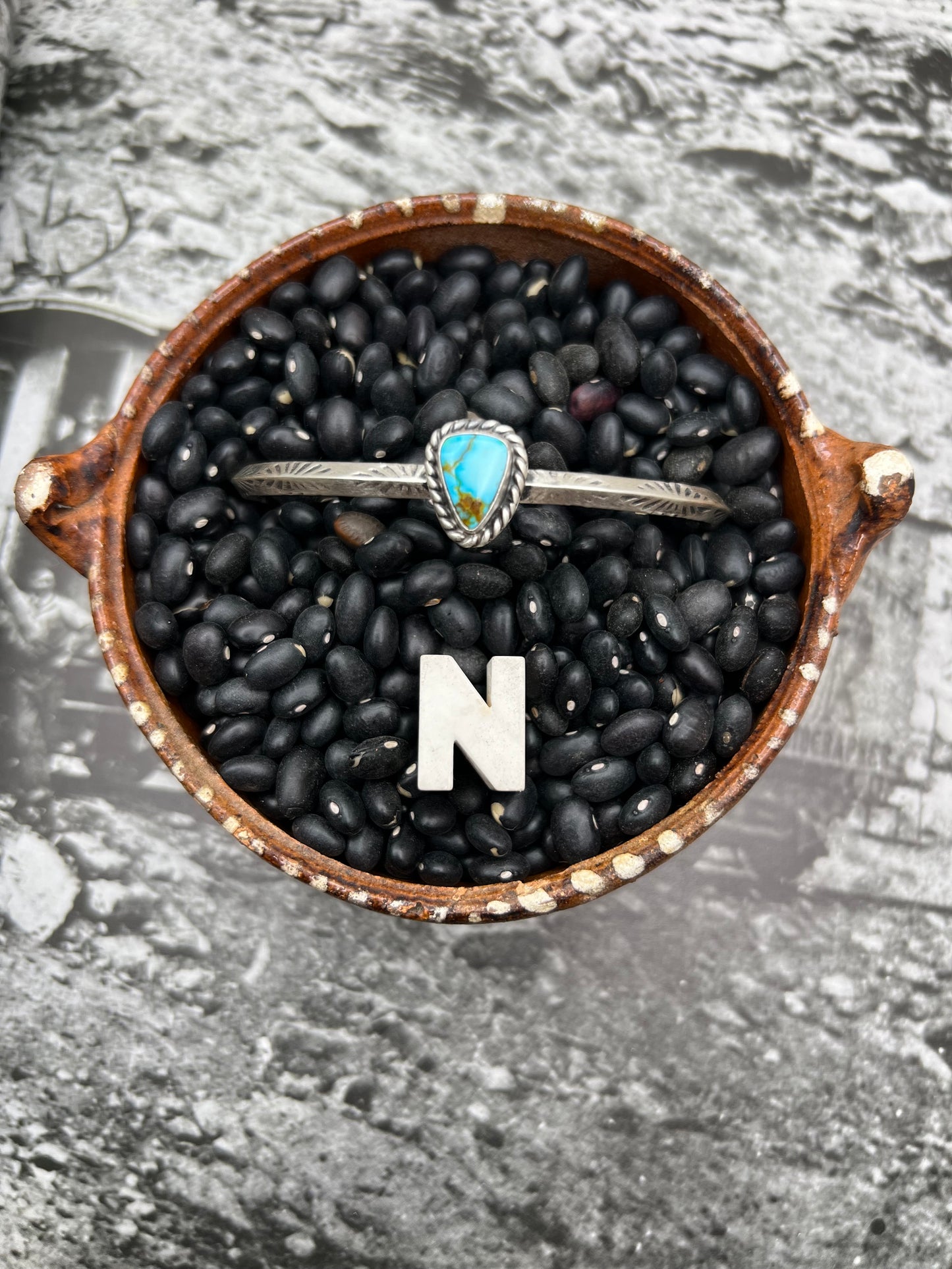 Turquoise Stamped Cuff