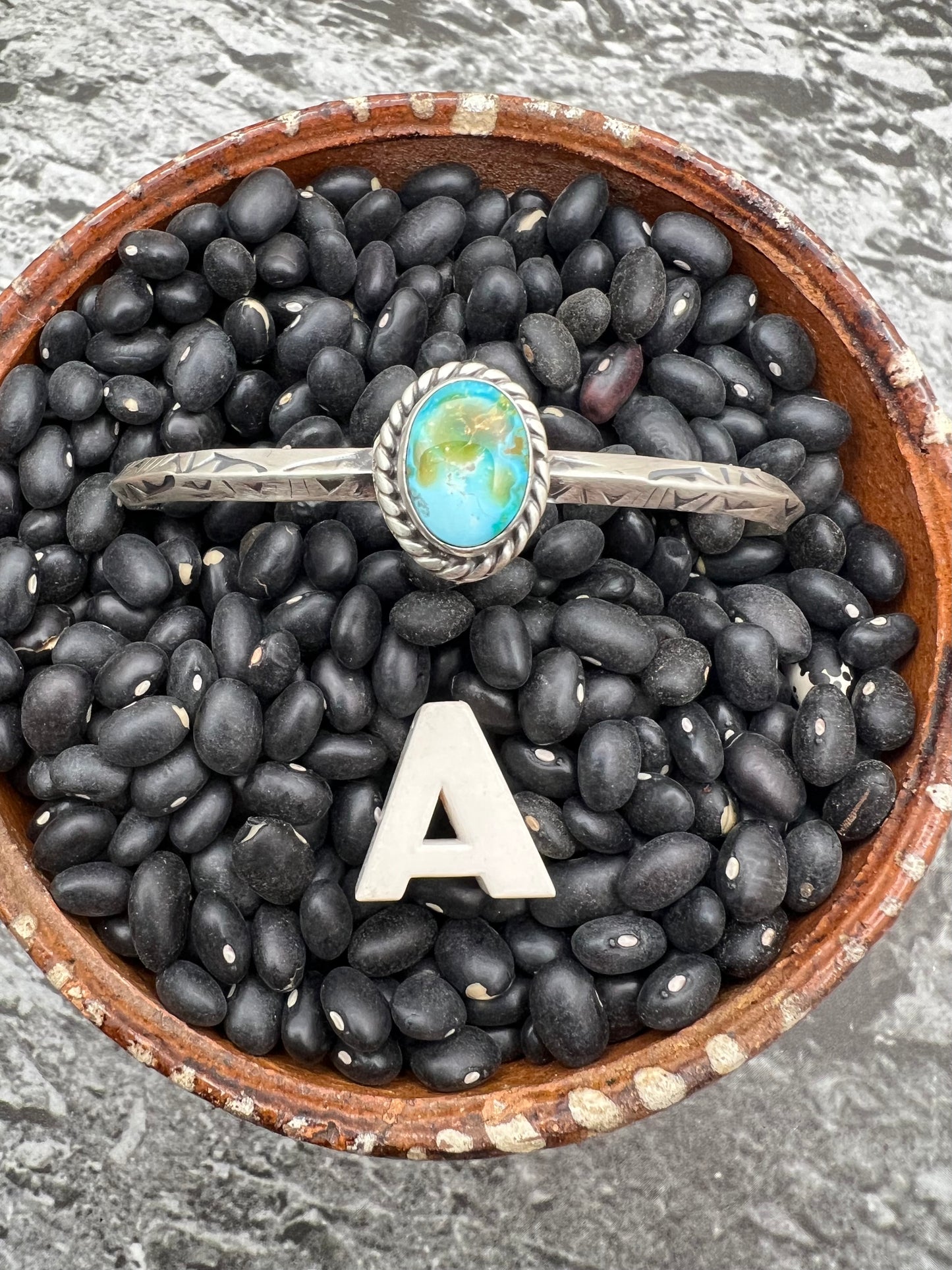 Turquoise Stamped Cuff