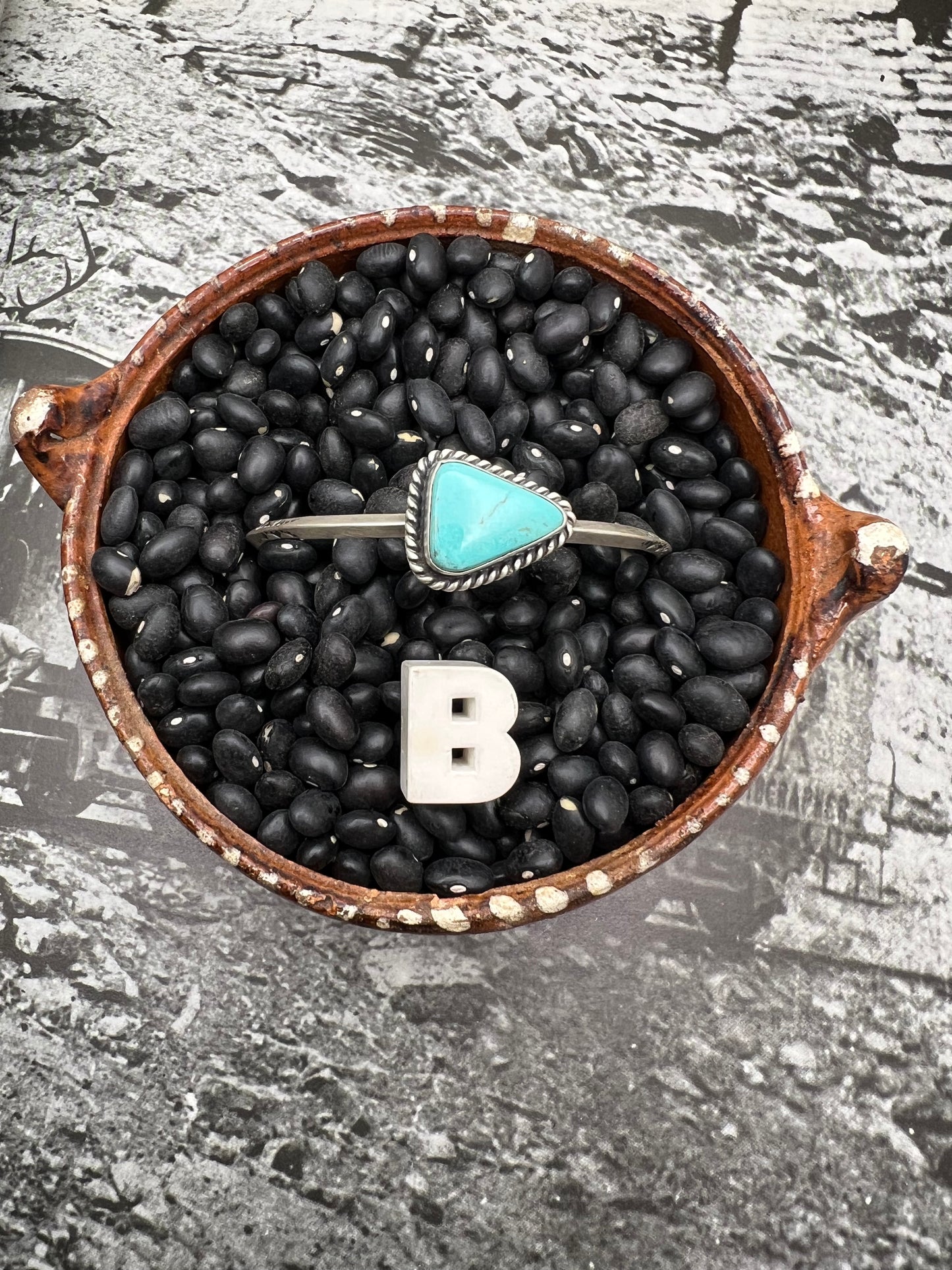 Turquoise Stamped Cuff