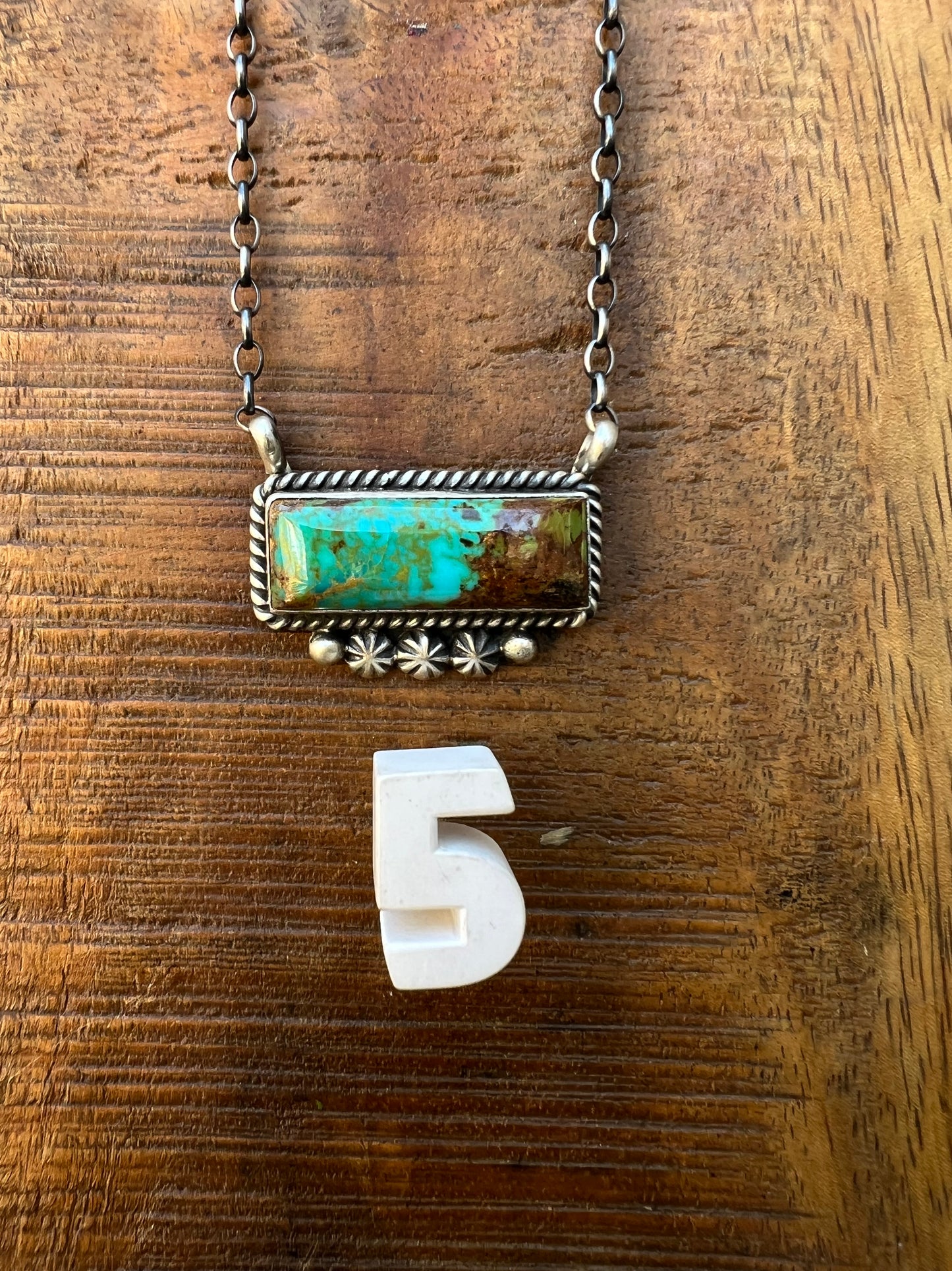 Turquoise Fancy Bar Necklace