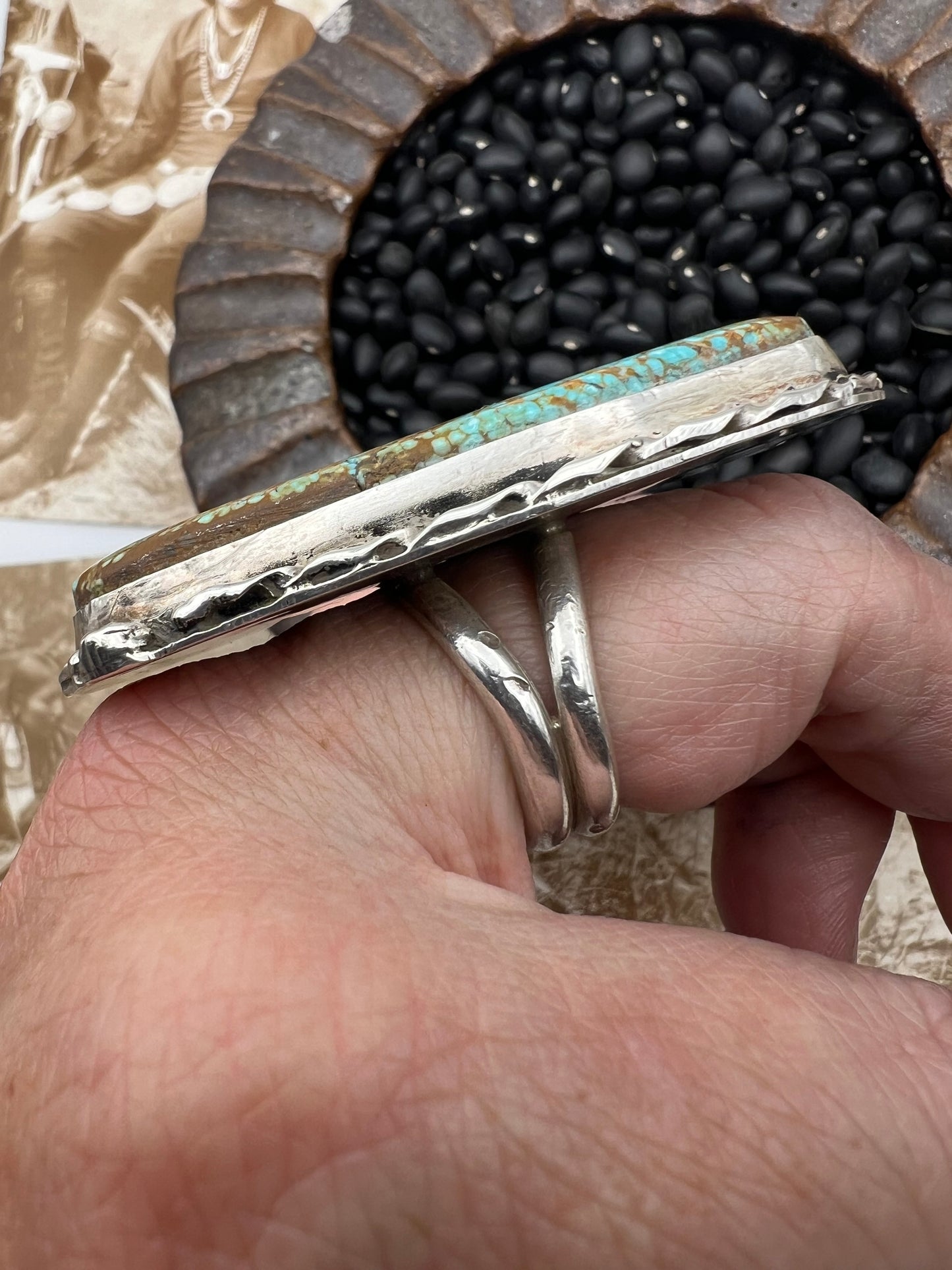 Large Turquoise Ring size 9 FG