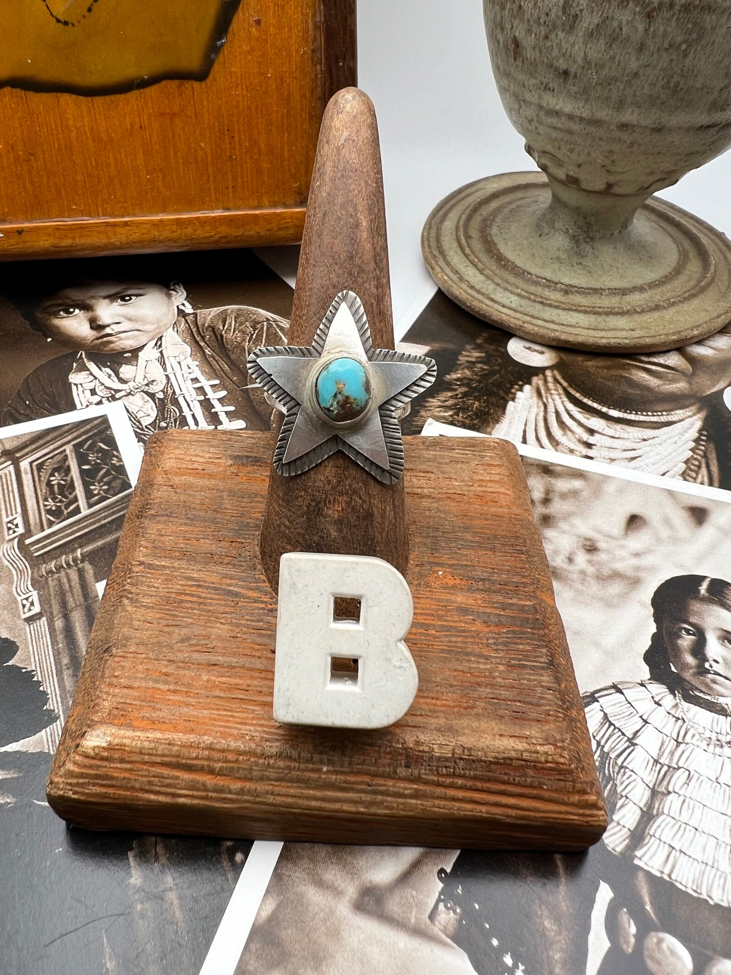 Sterling Silver Turquoise Star Rings