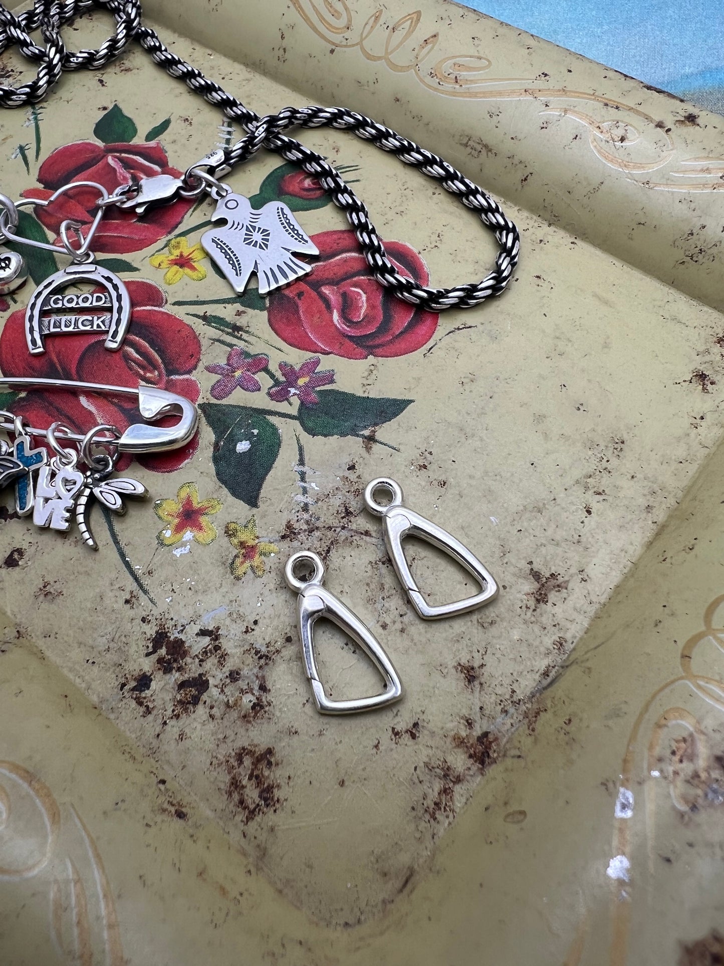 Sterling Silver Charm Connectors