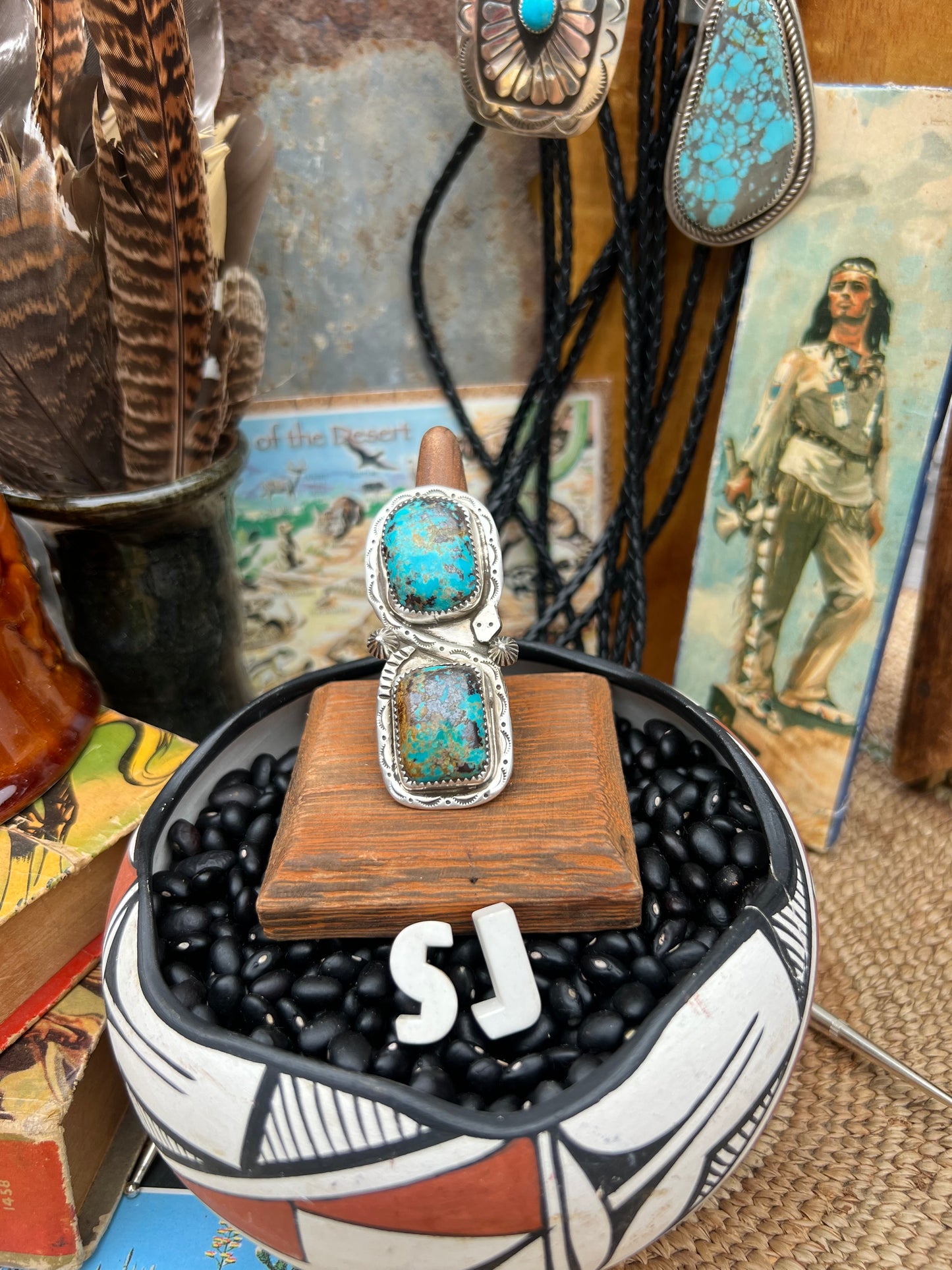 Large Turquoise Snake Ring