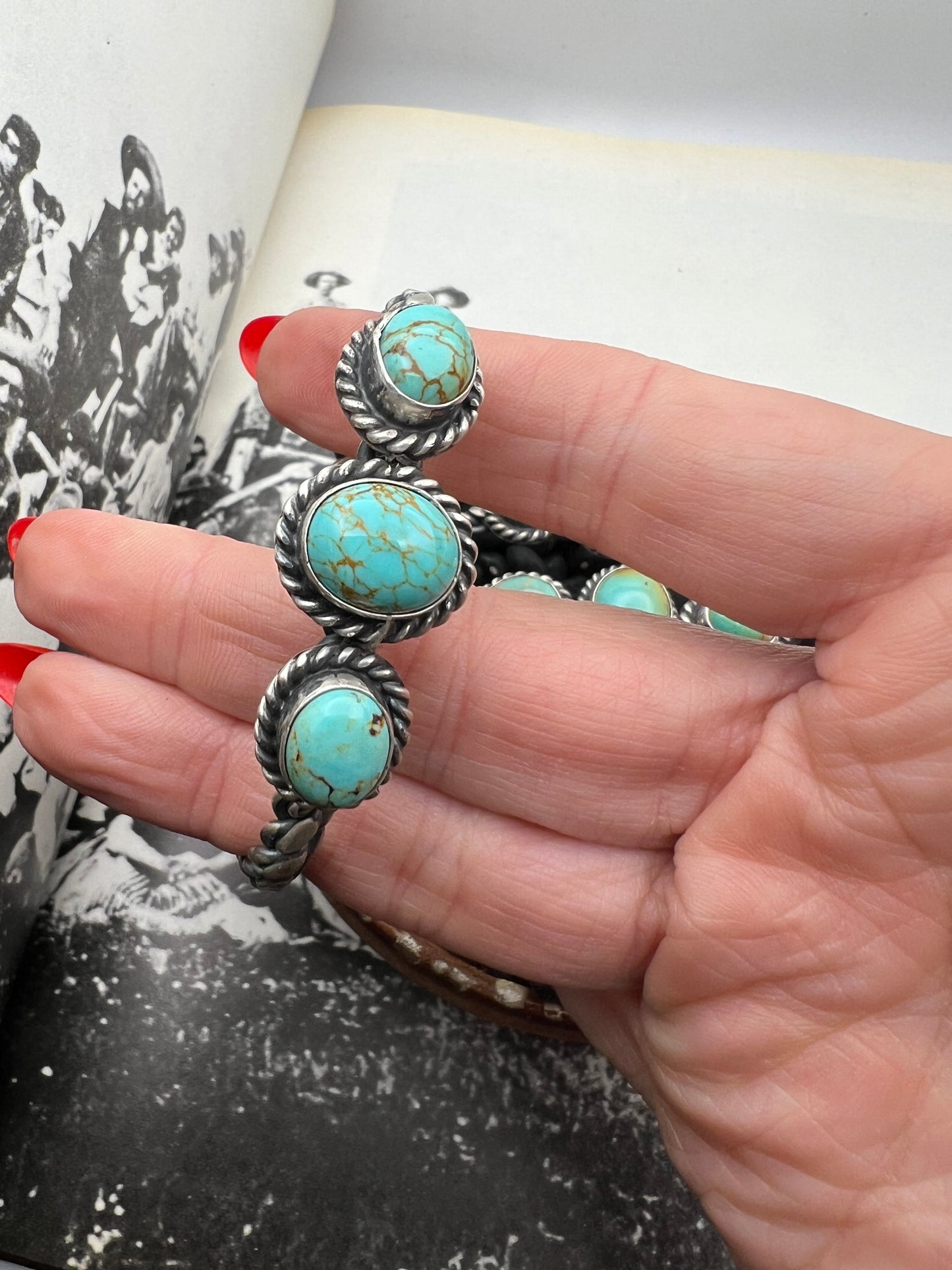 Three Stone Braided Cuff