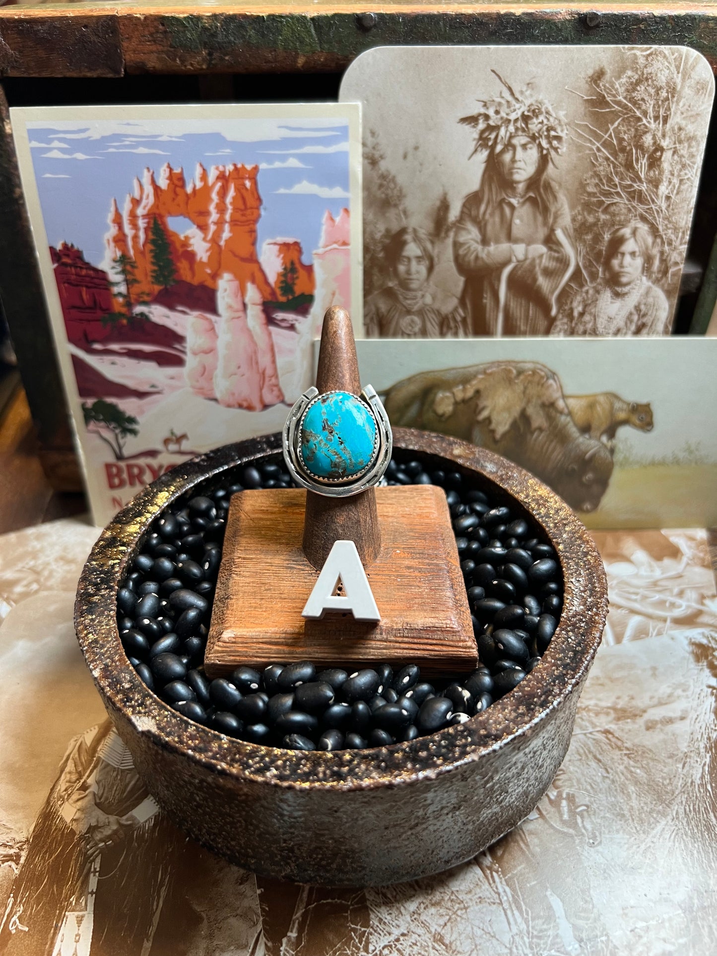 Turquoise HorseShoe Ring