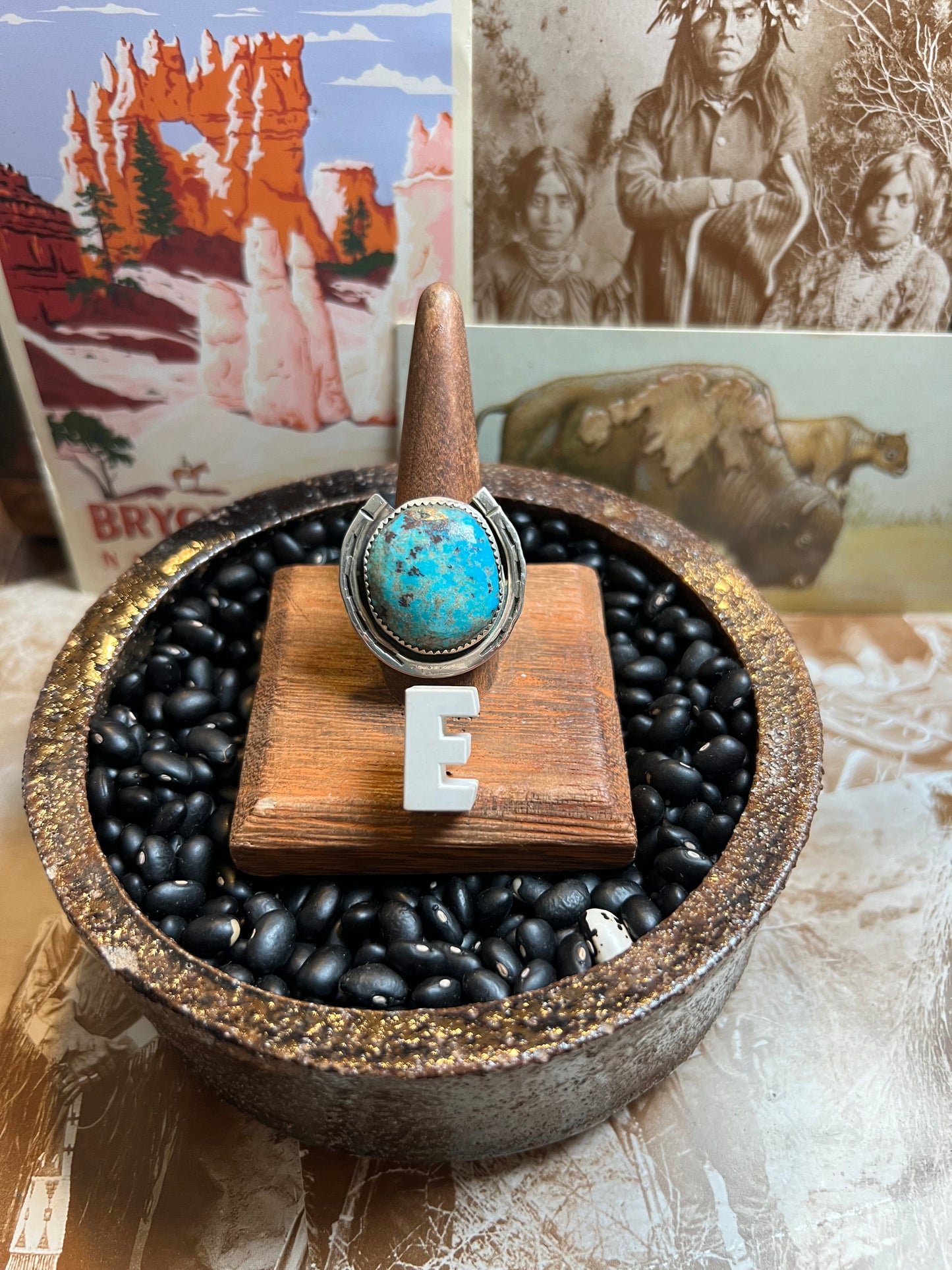 Turquoise HorseShoe Ring