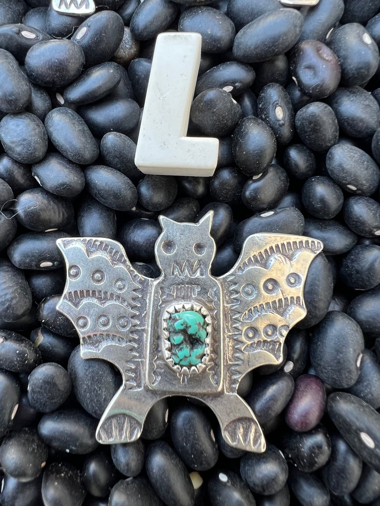 Turquoise Bat Pendant