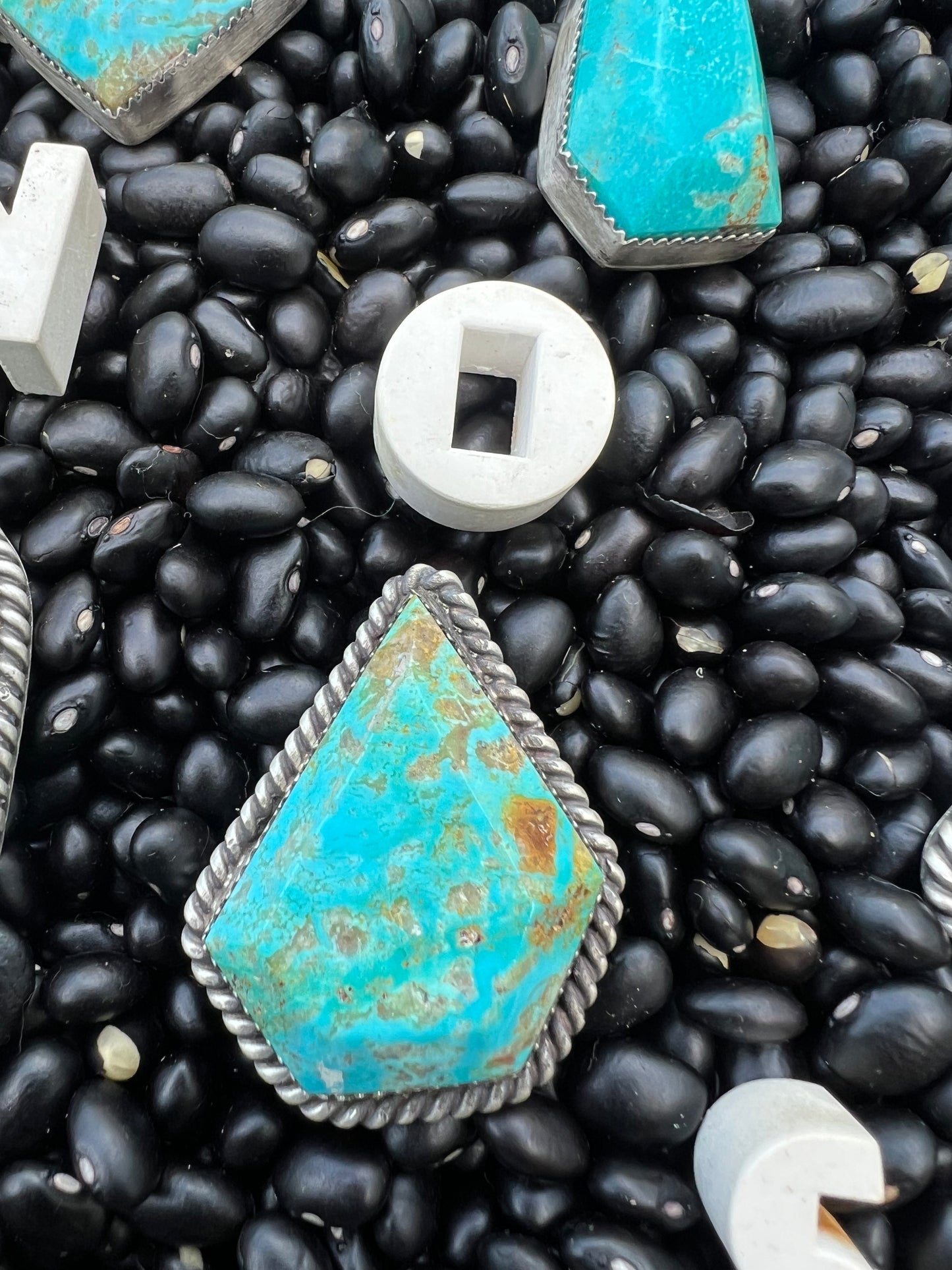 Rare Turquoise Faceted Gem Pendants