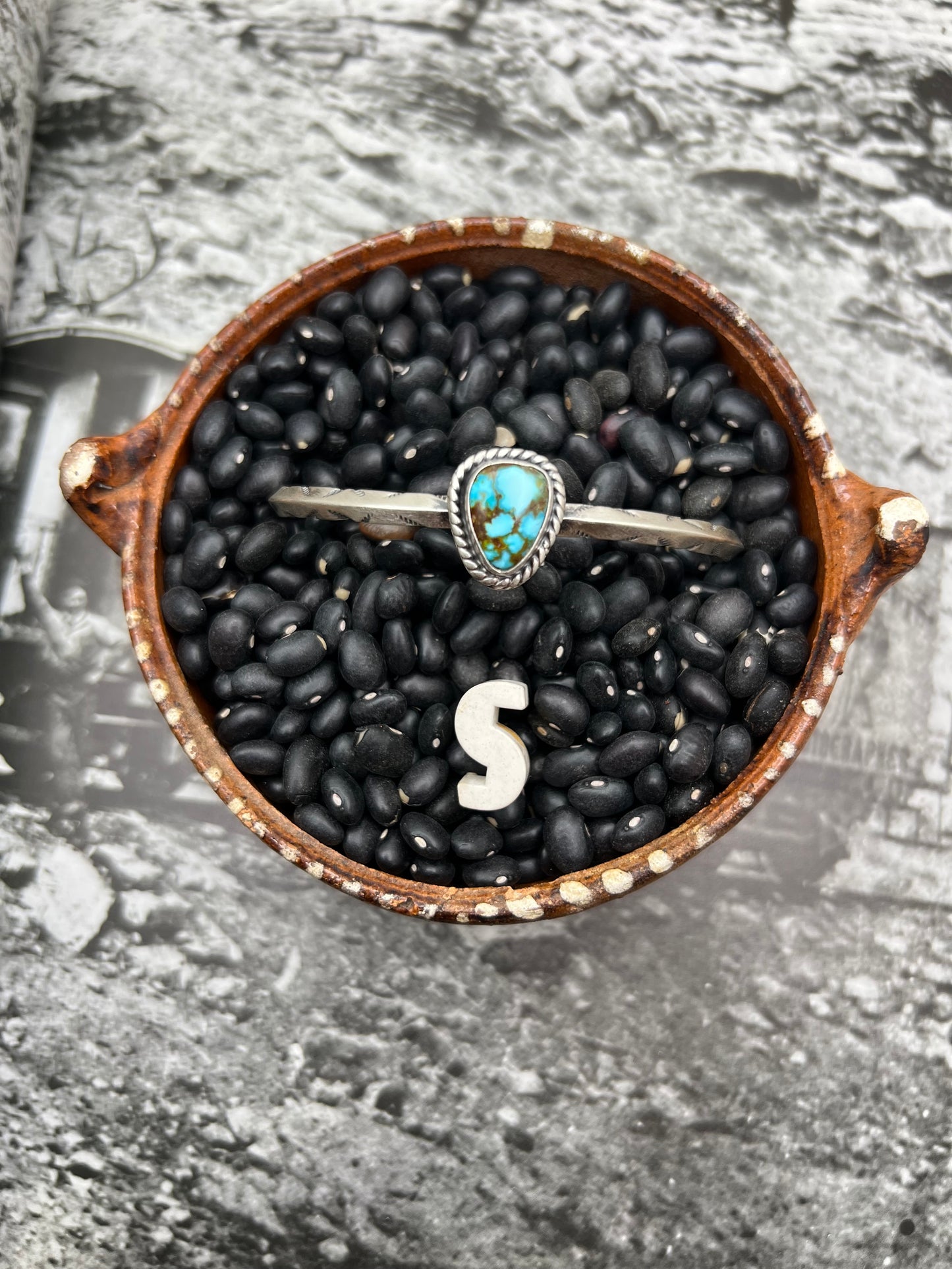Turquoise Stamped Cuff