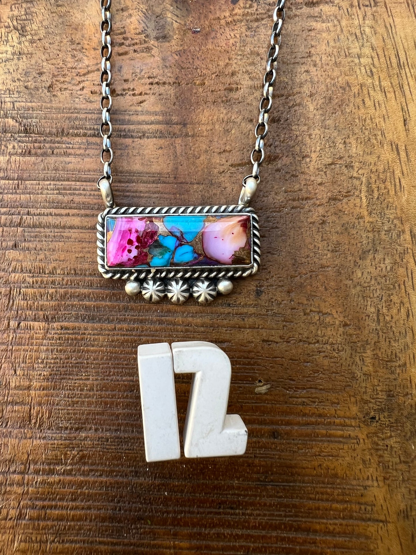 Turquoise Fancy Bar Necklace