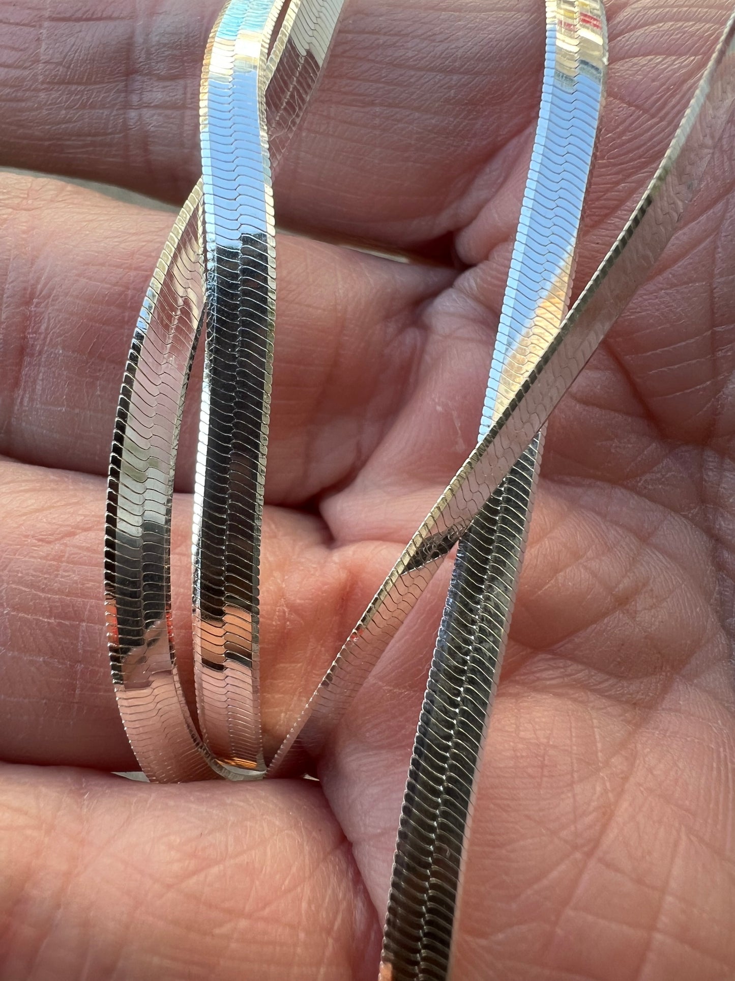 Herringbone Sterling Silver Chain 3.4mm