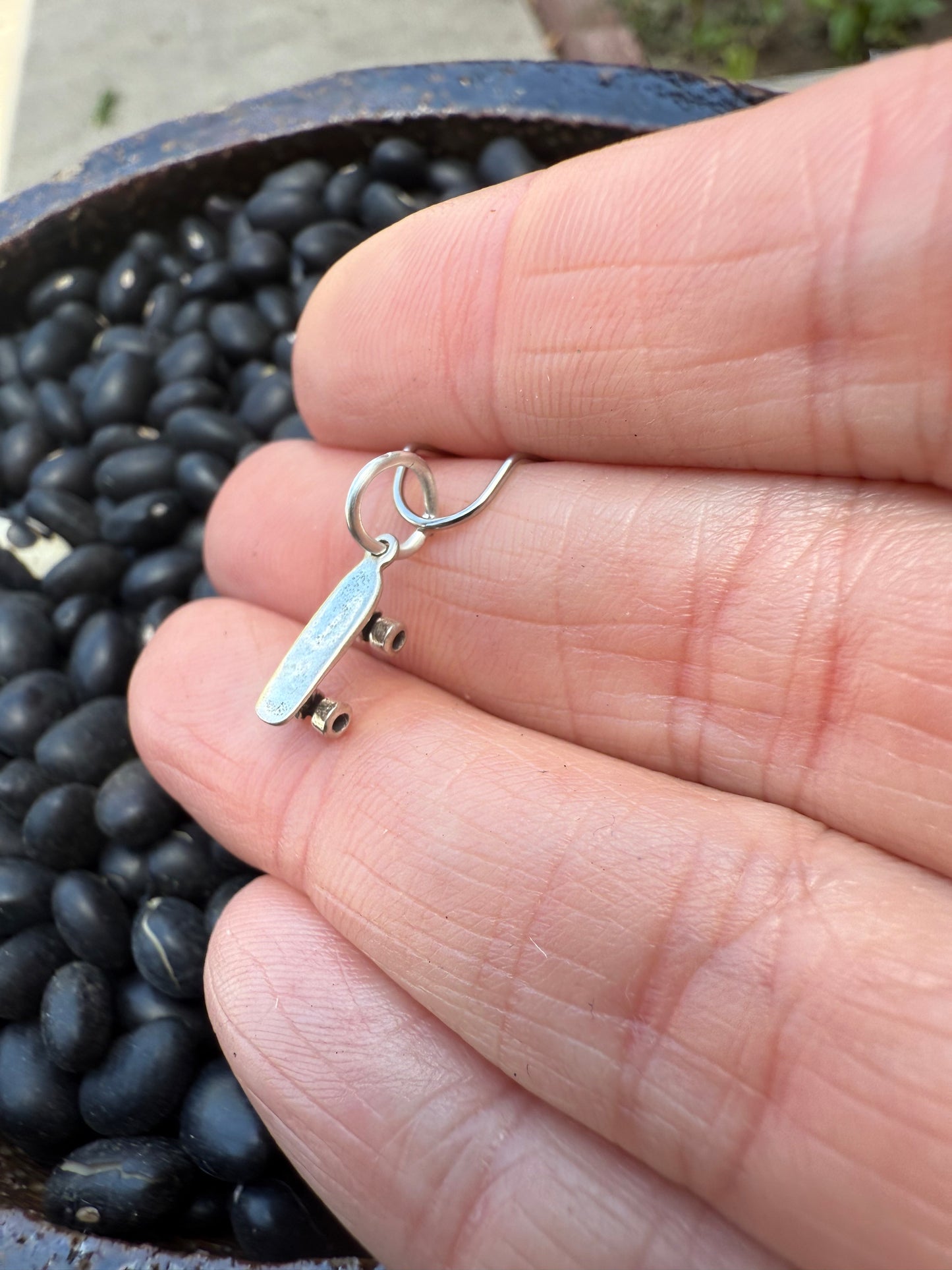 Skateboard Sterling Silver Charm
