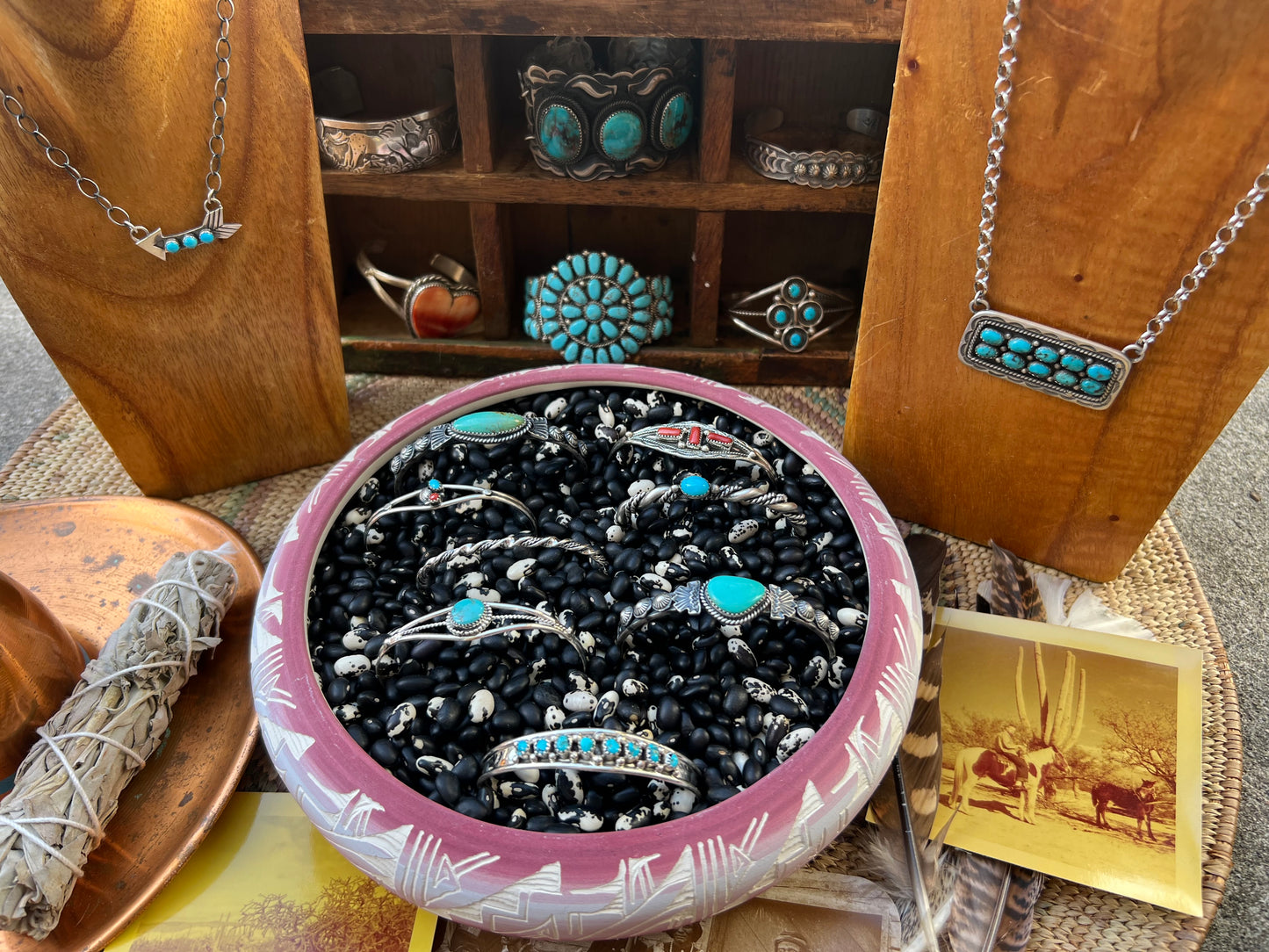 Tinsel Cuff with patina