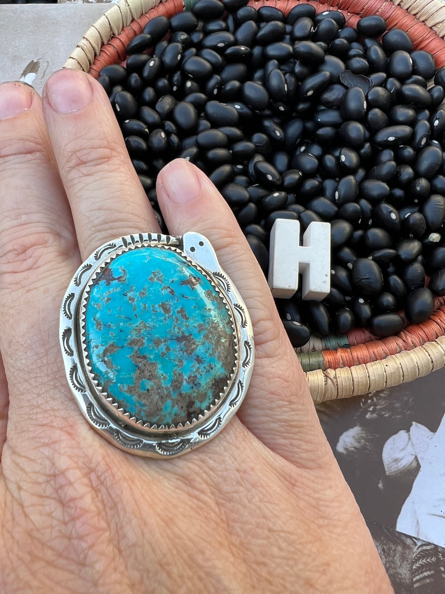 Large Turquoise Snake Ring
