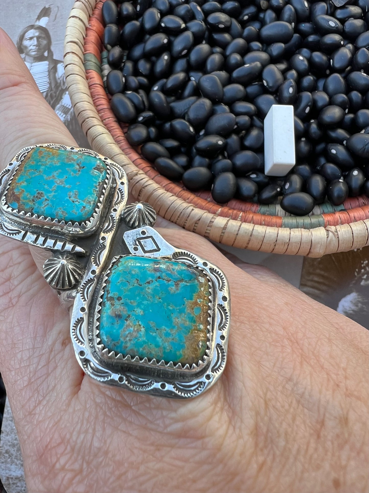 Large Turquoise Snake Ring