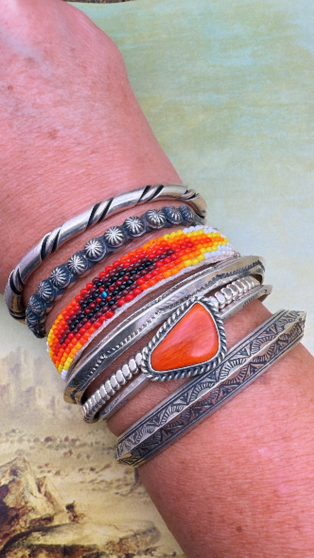 Native American Hand Beaded cuffs