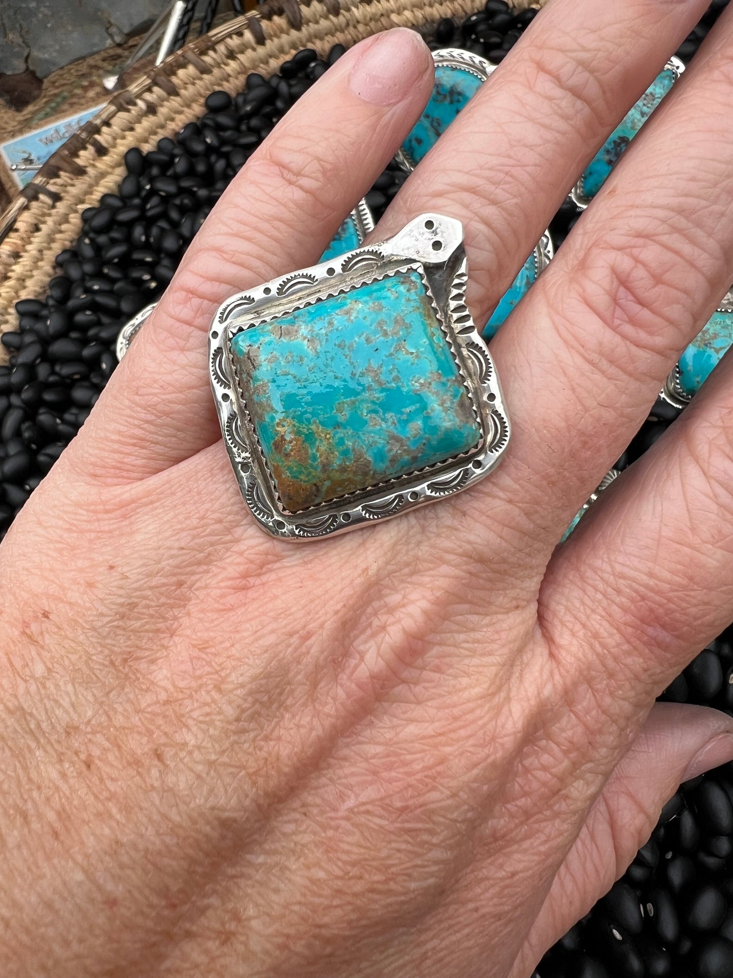 Large Turquoise Snake Ring