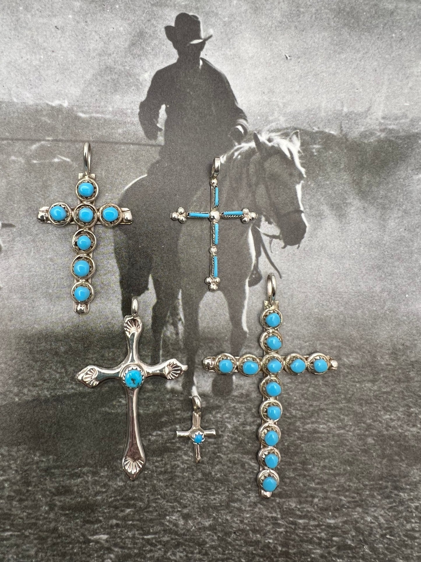 Zuni Needlepoint Turquoise Cross