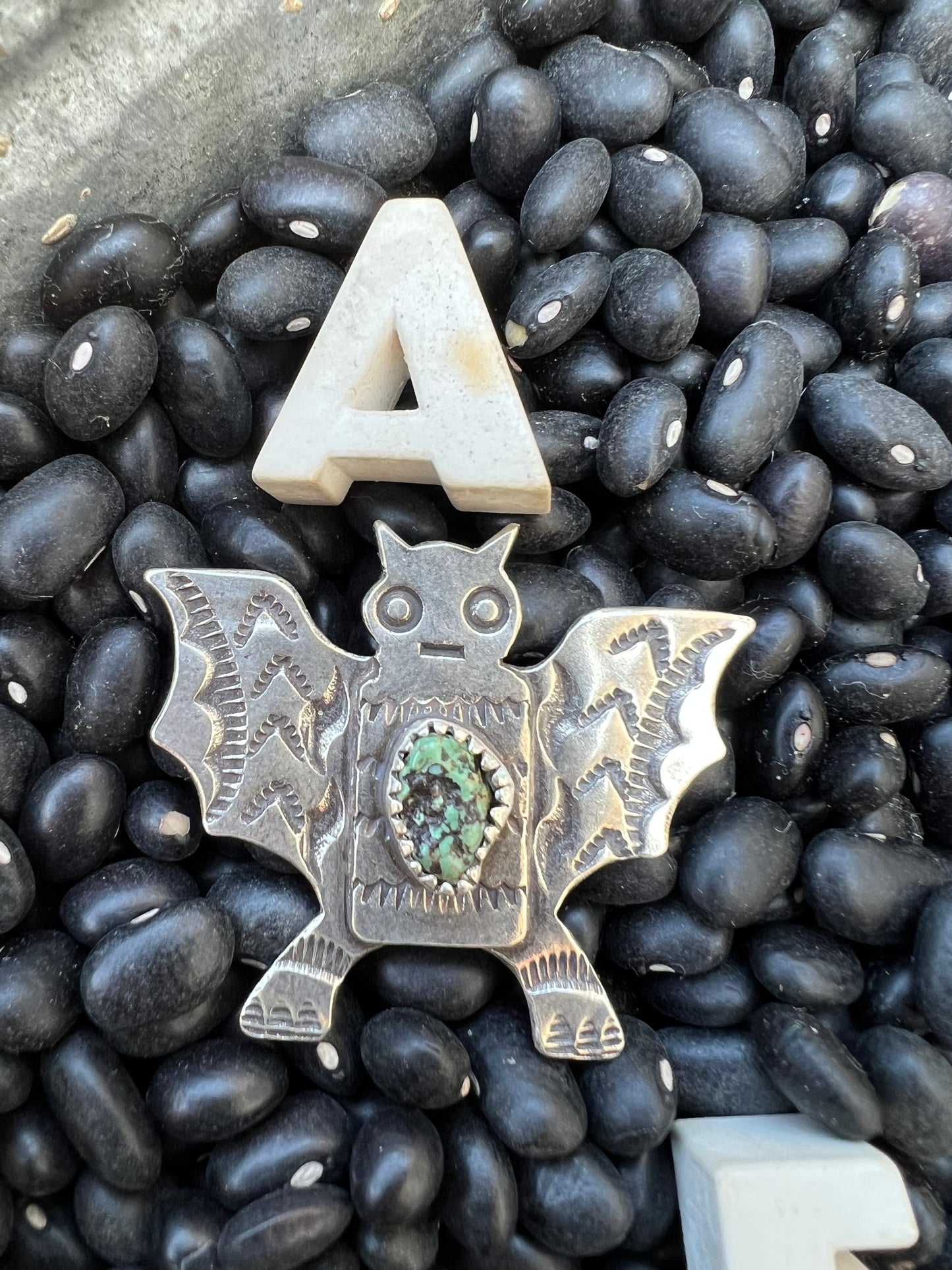 Turquoise Bat Pendant