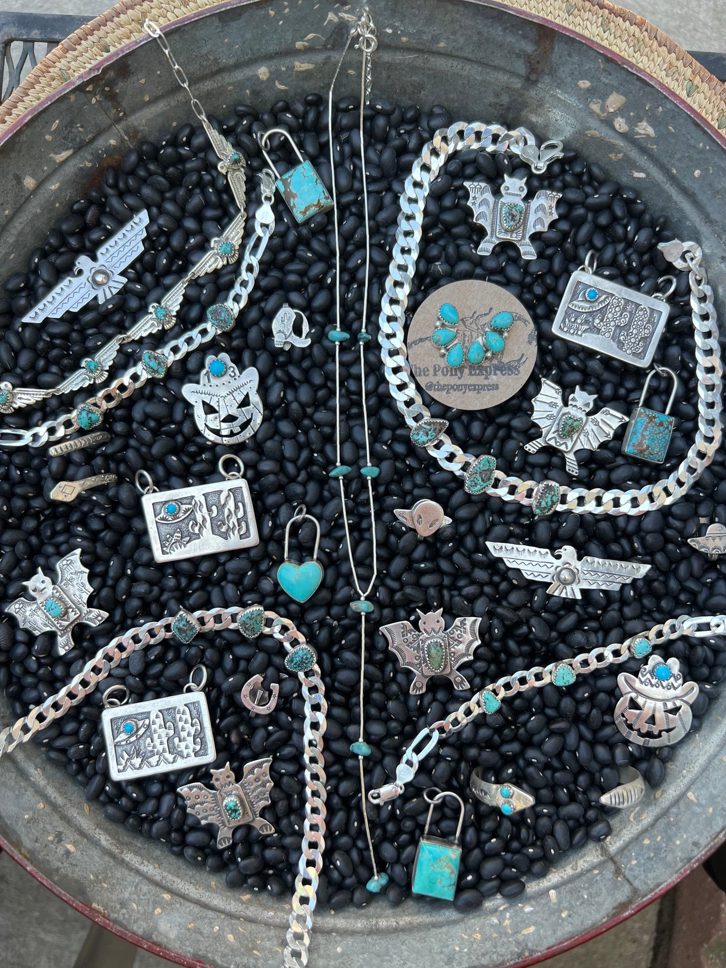 Turquoise Bat Pendant