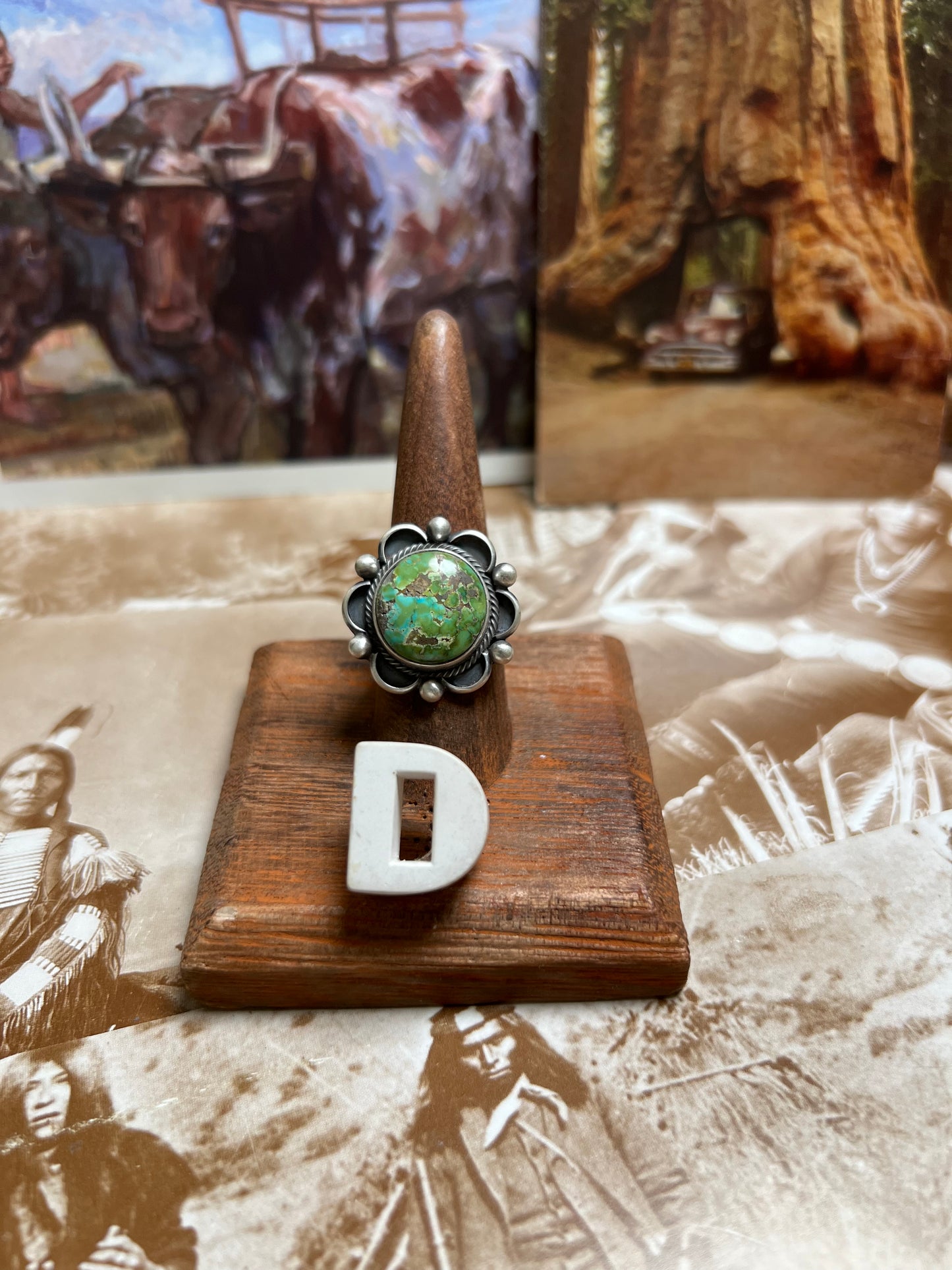Yazzie Turquoise Flower Style Ring
