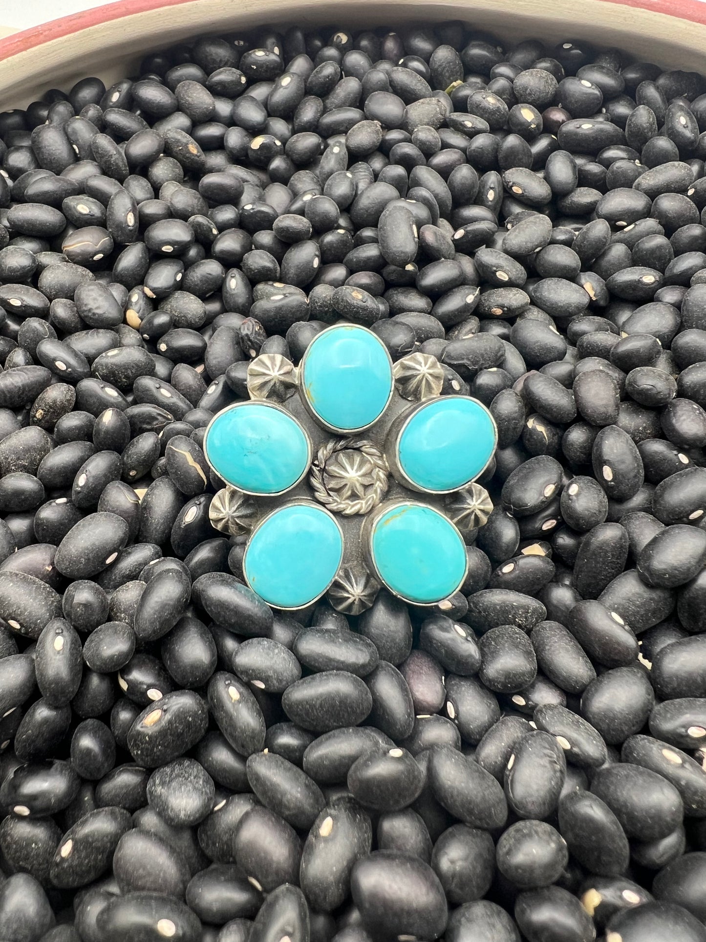 Sunflower Kingman Turquoise Ring