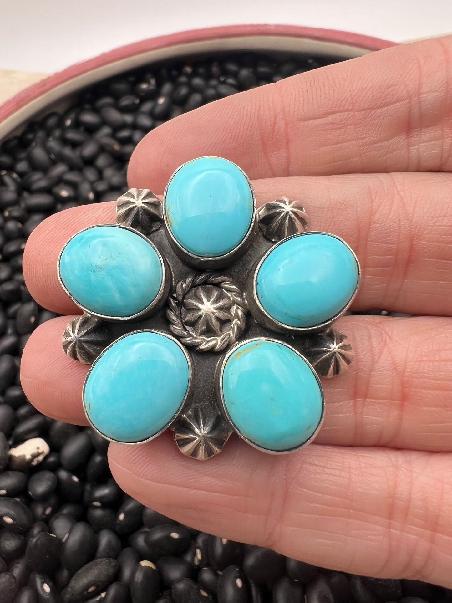 Sunflower Kingman Turquoise Ring