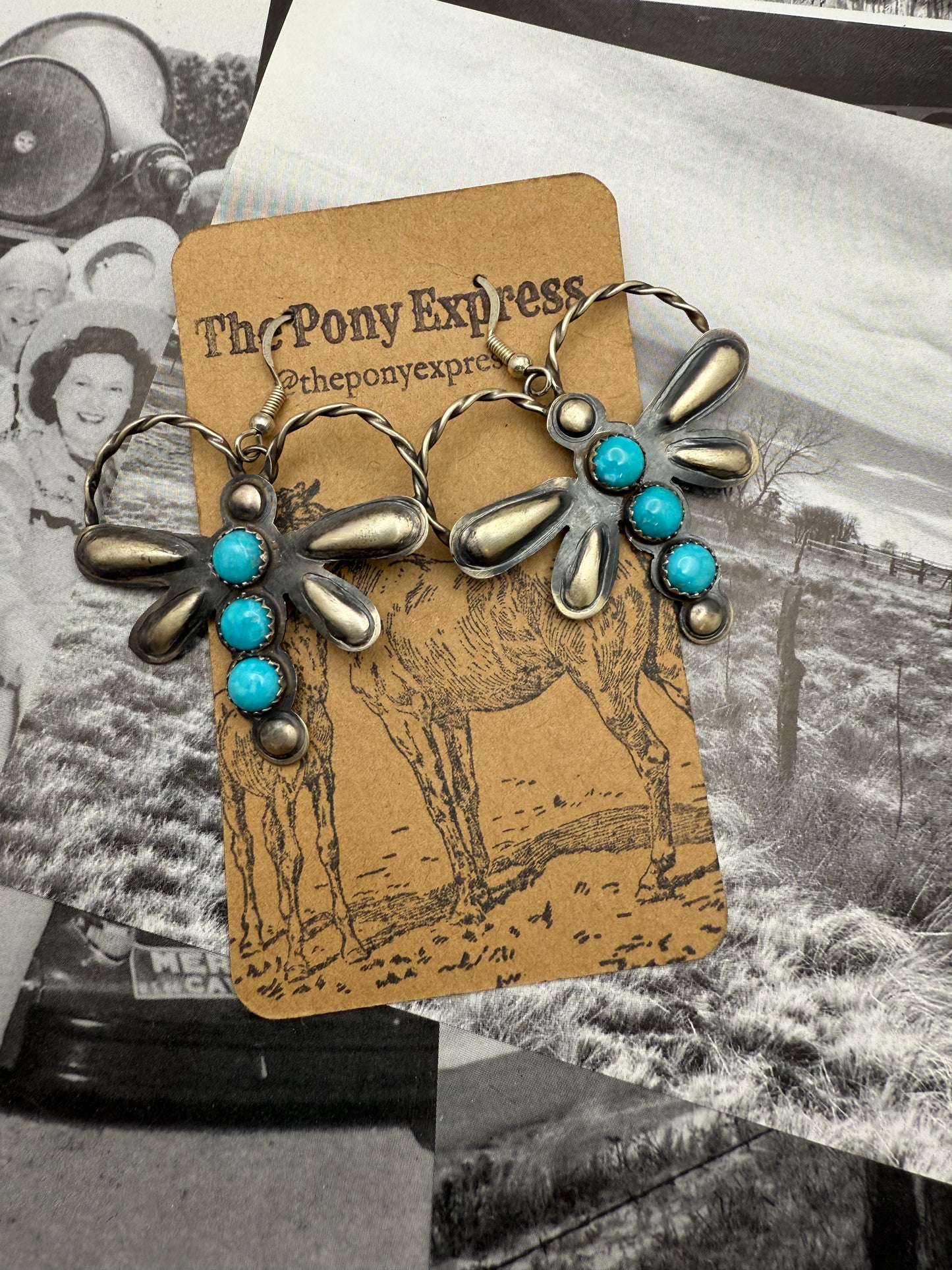 Dragonfly Concho Earrings
