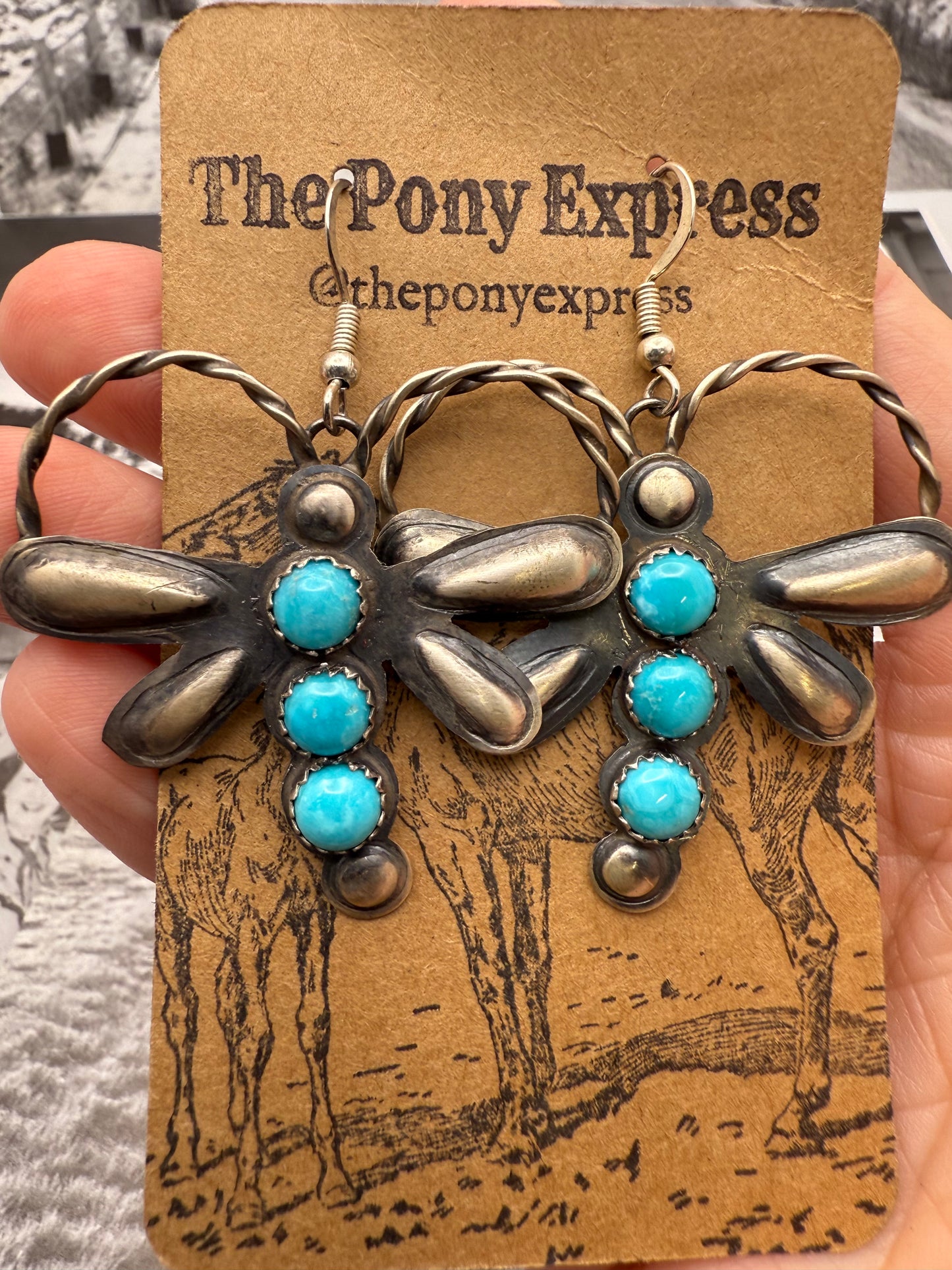 Dragonfly Concho Earrings