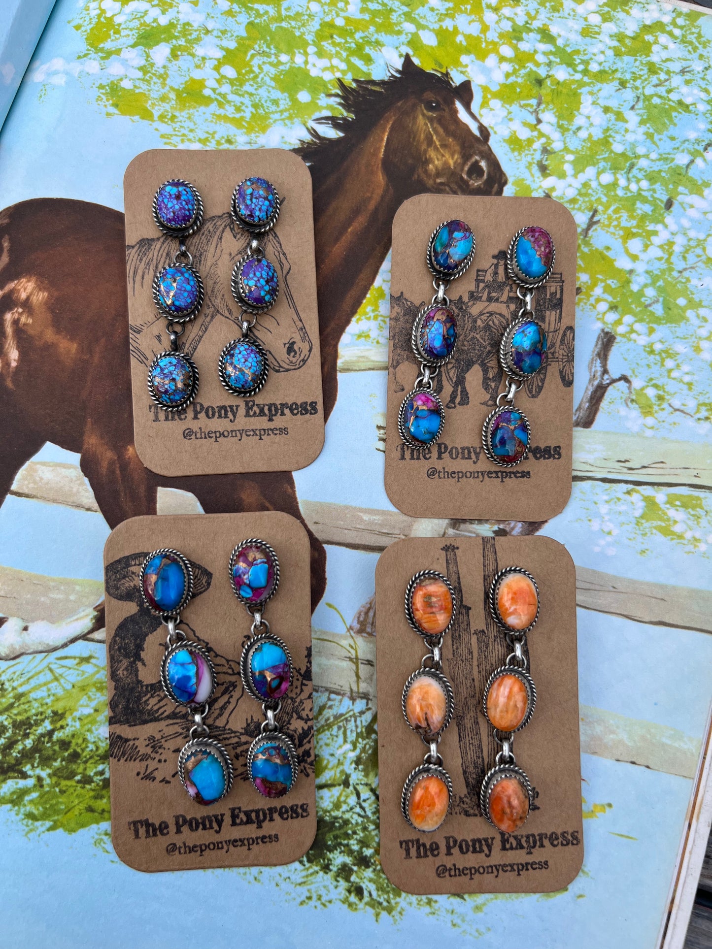 Freda Turquoise Drop Earrings