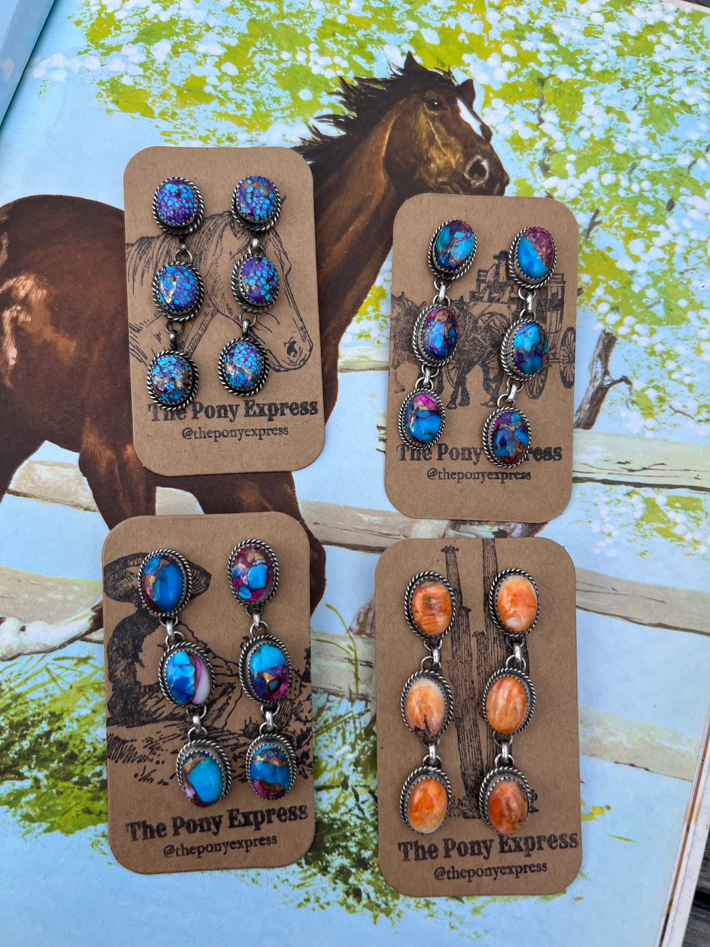 Freda Turquoise Drop Earrings