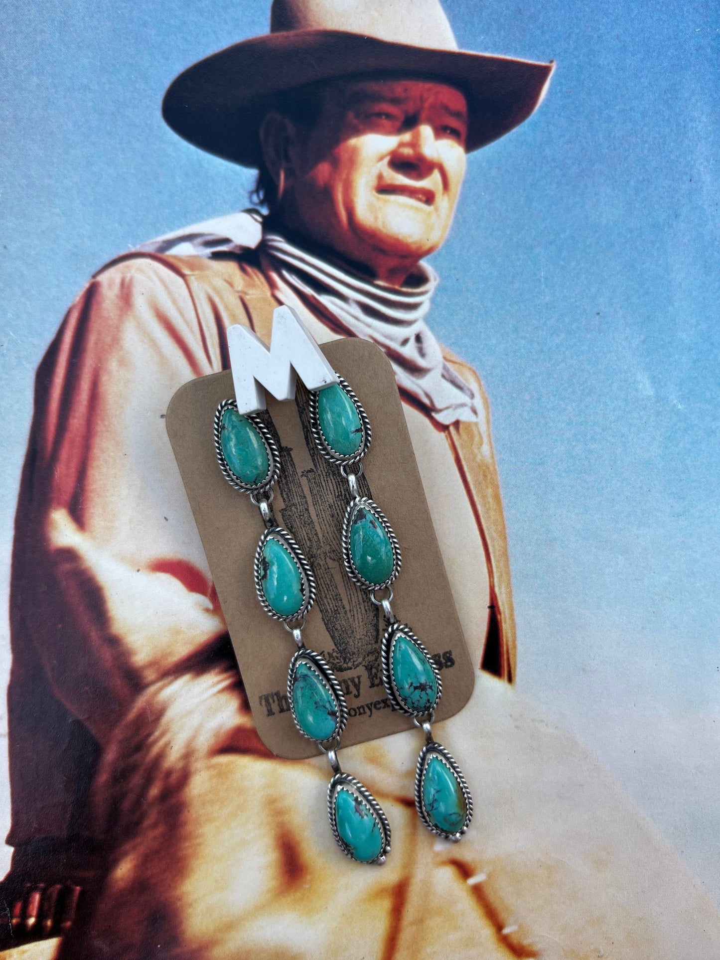 Turquoise 4 Tear Drop Earring
