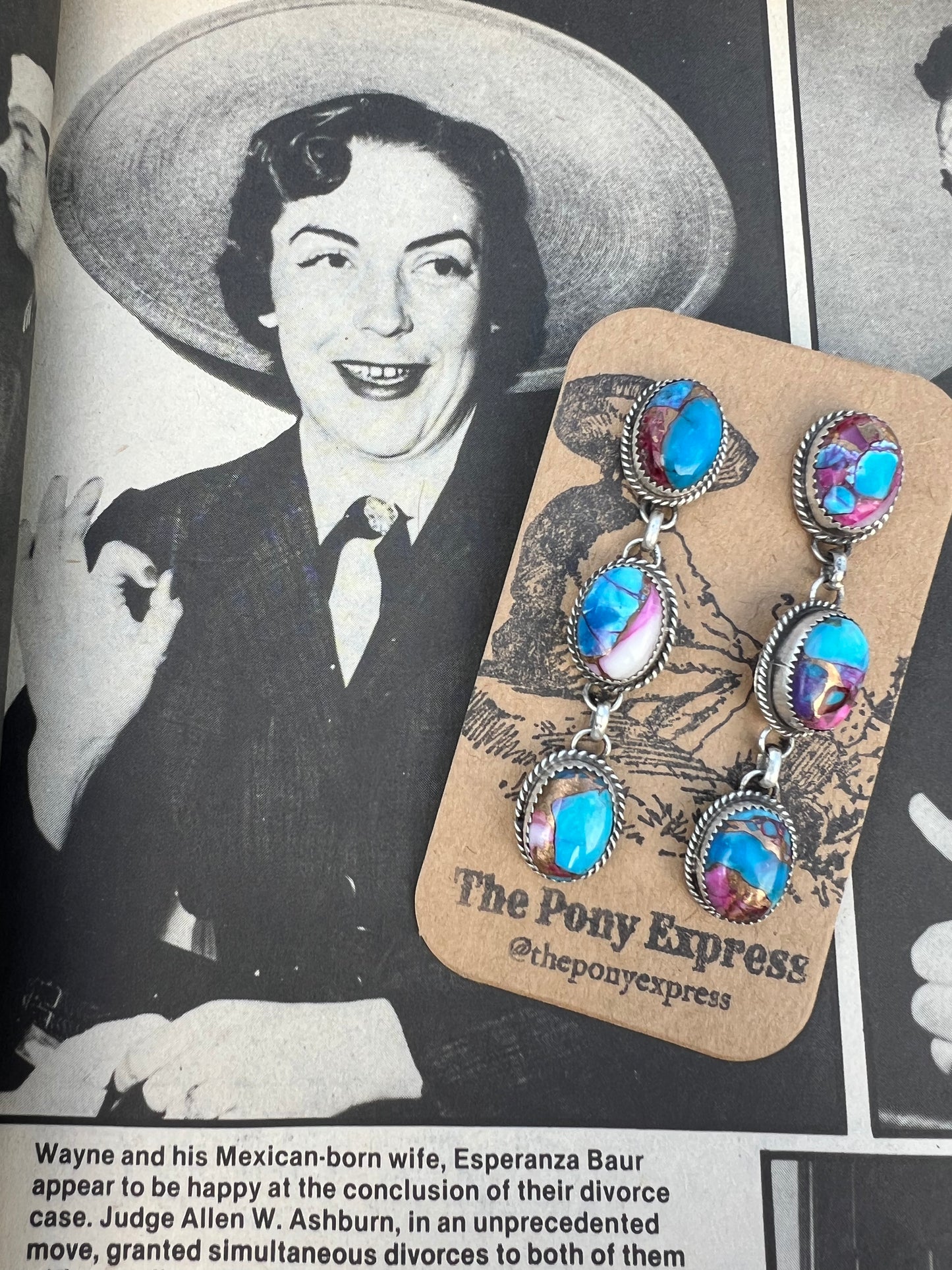 Freda Turquoise Drop Earrings