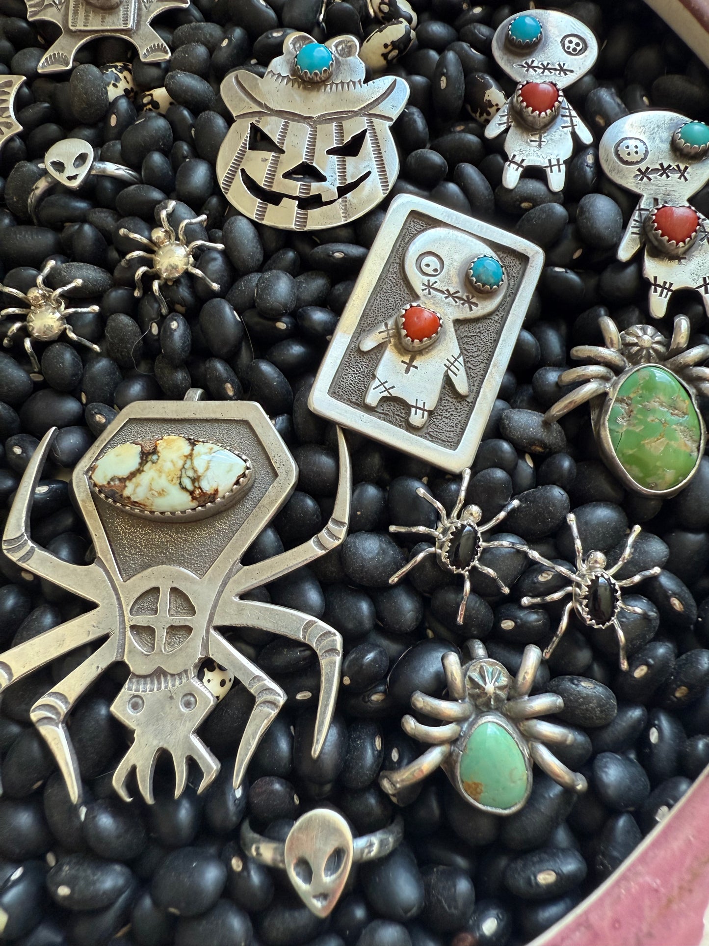 Turquoise Voodoo Doll Ring