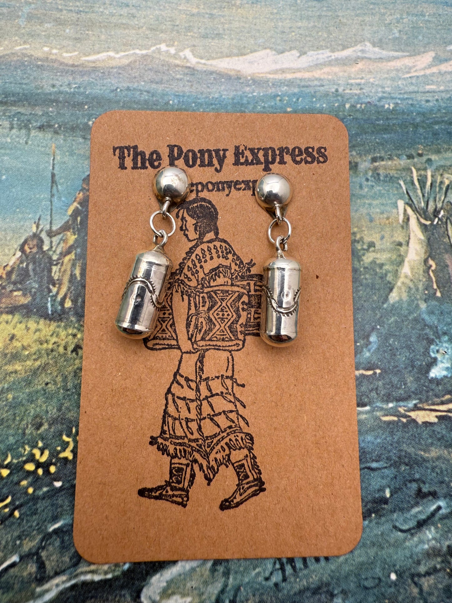 Handmade Navajo Pearl Earrings