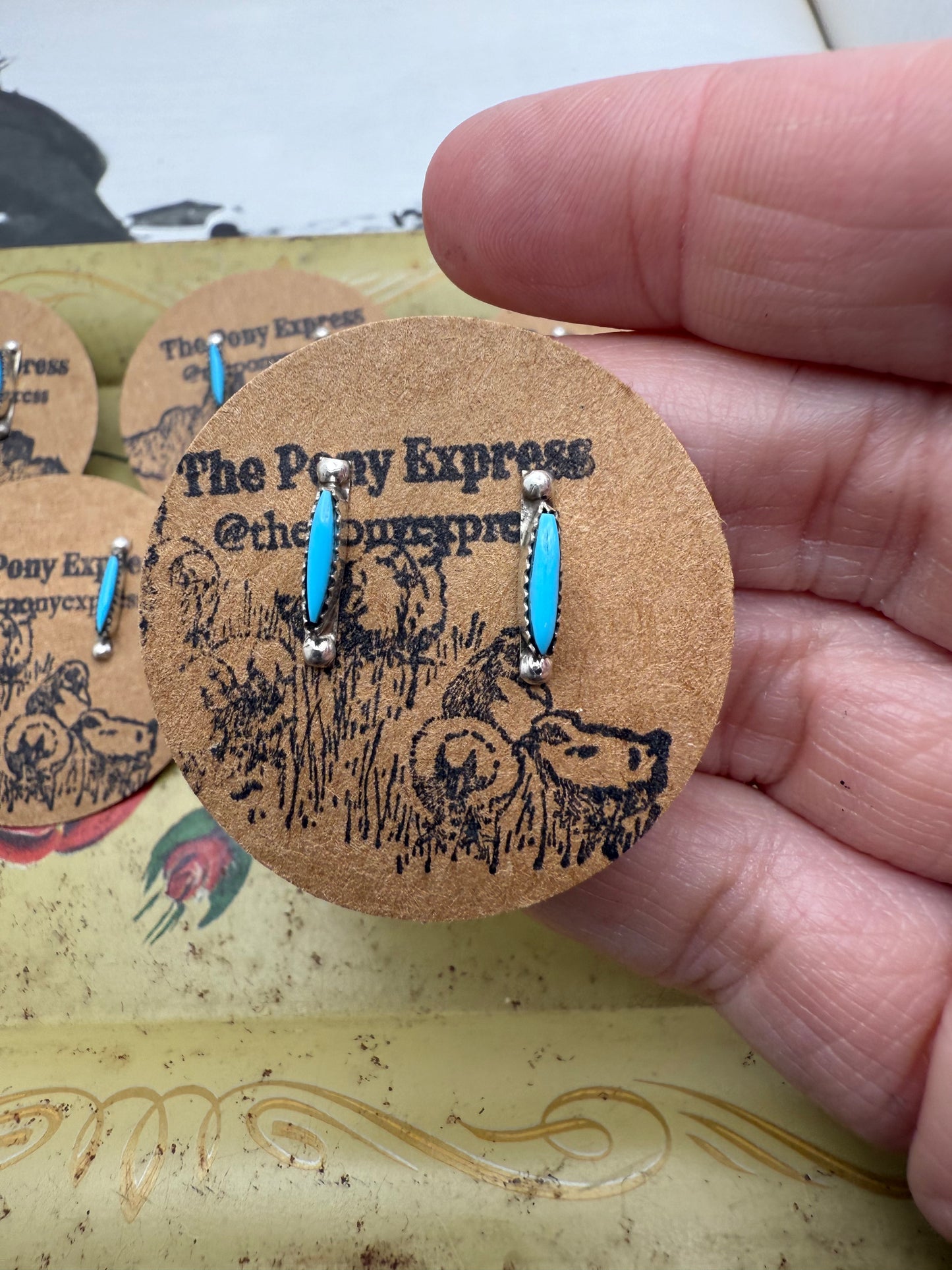 Turquoise Shard Studs