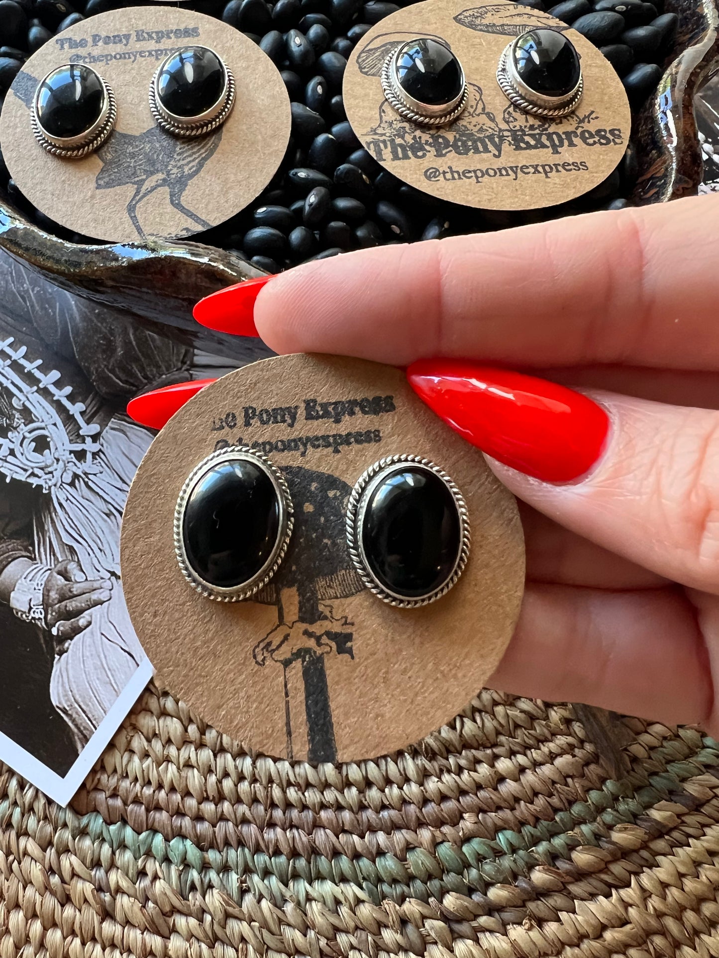Blackberry Onyx Studs