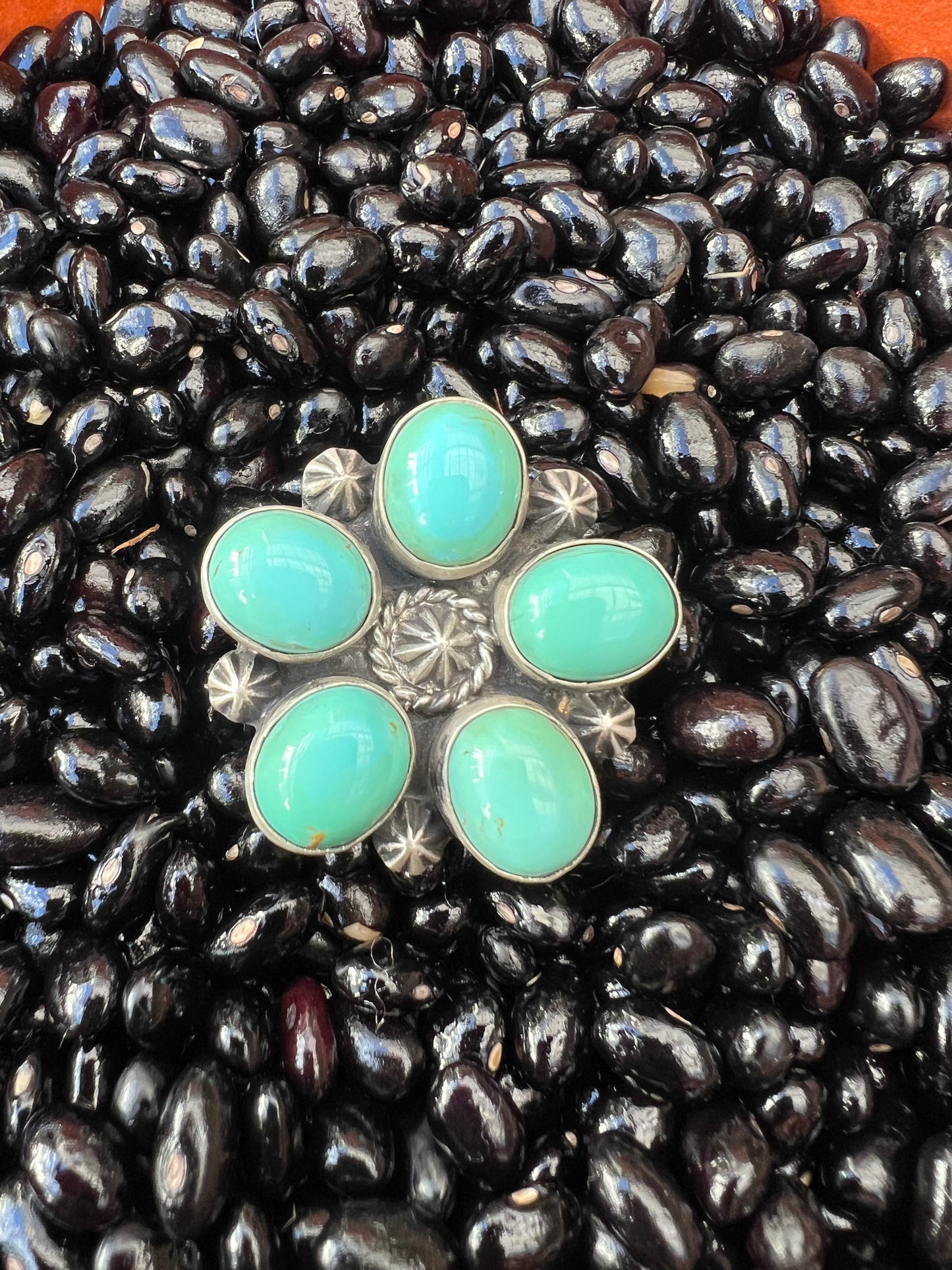 Sunflower Kingman Turquoise Ring