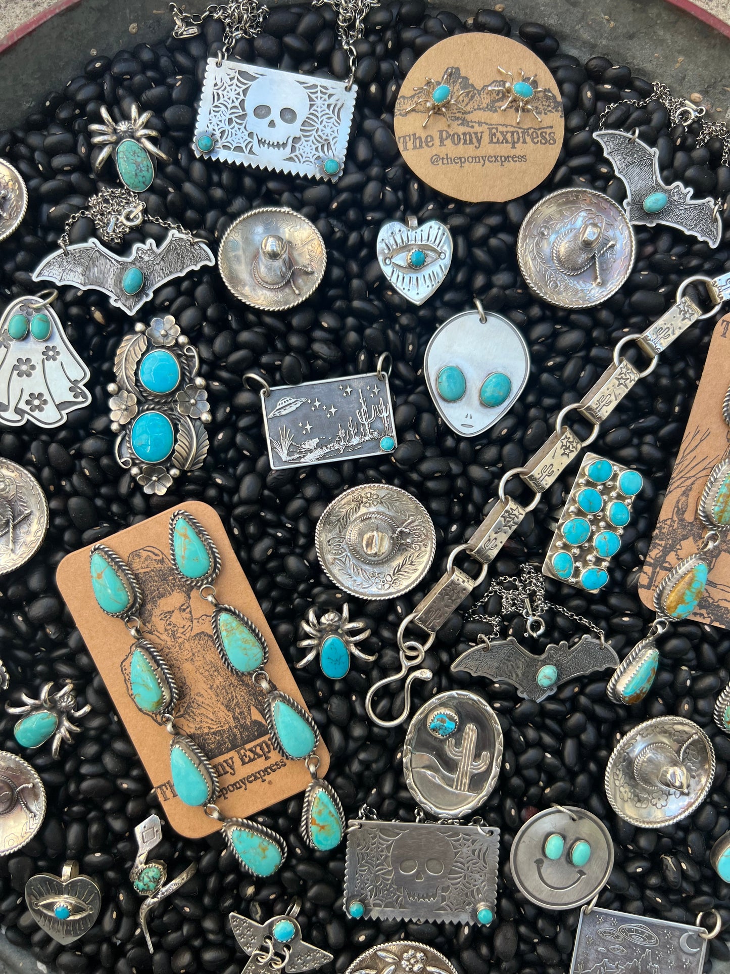 Turquoise 4 Tear Drop Earring