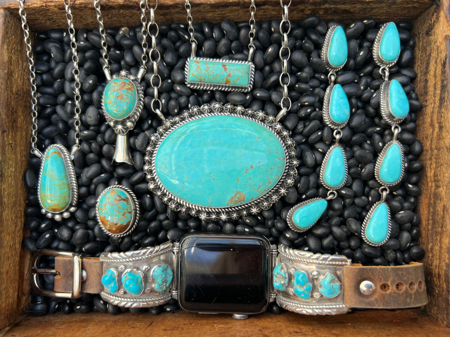 Turquoise 4 Tear Drop Earring