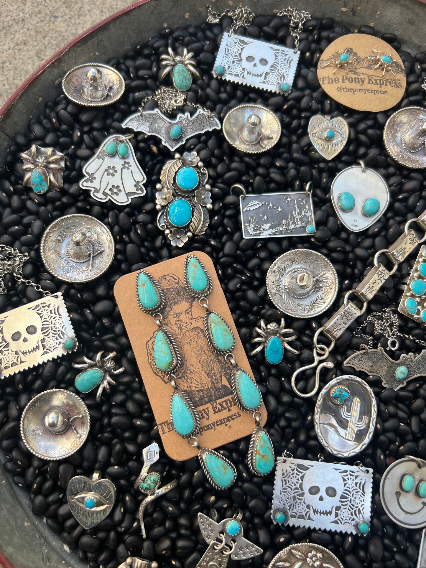 Turquoise 4 Tear Drop Earring