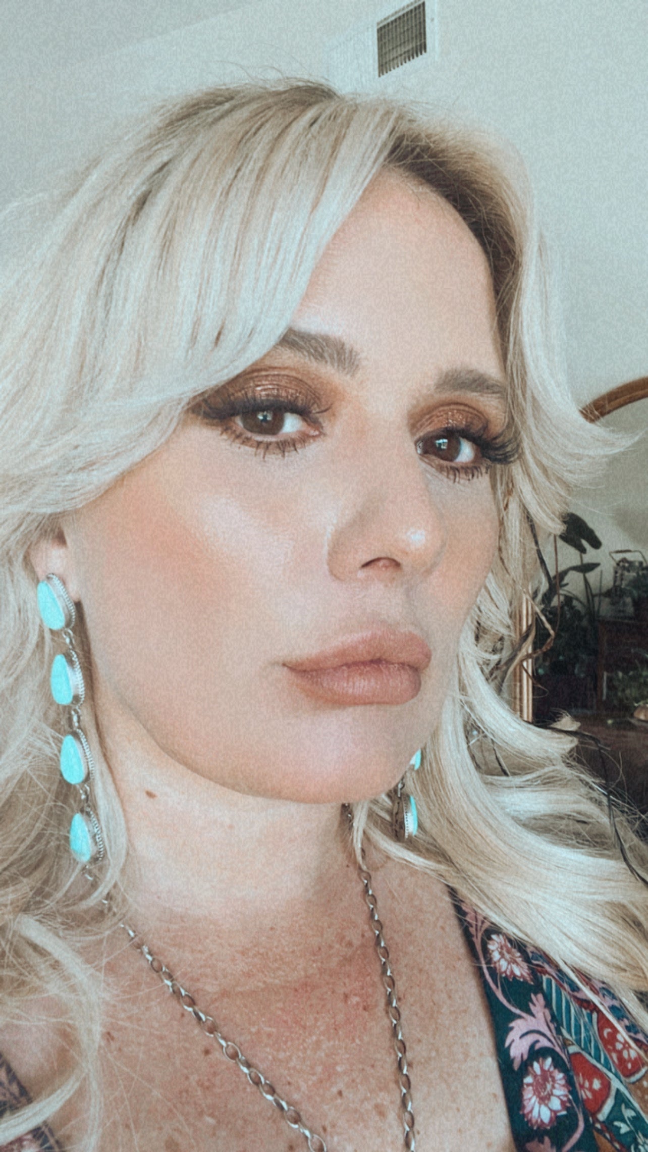 Turquoise 4 Tear Drop Earring