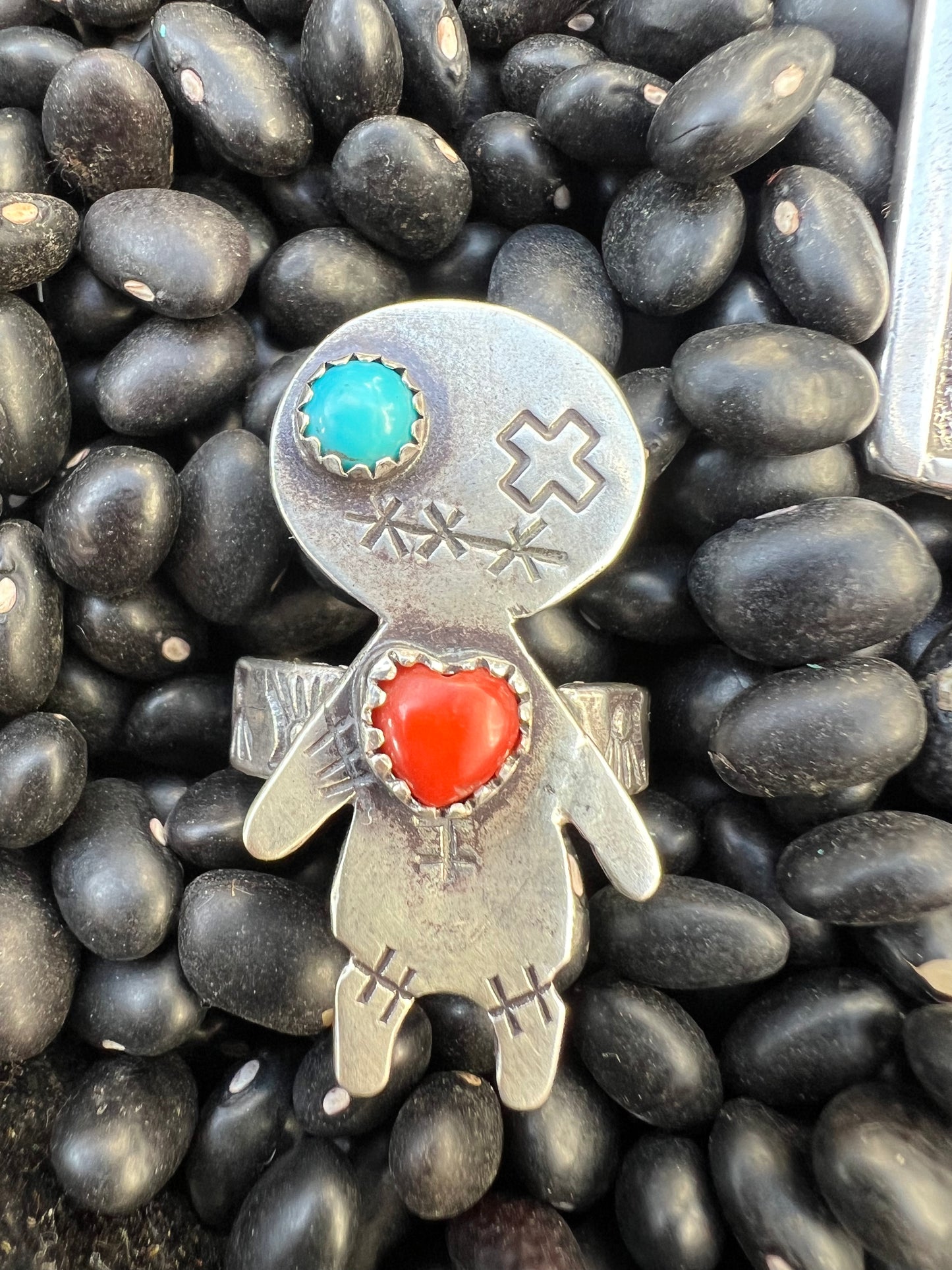 Turquoise Voodoo Doll Ring