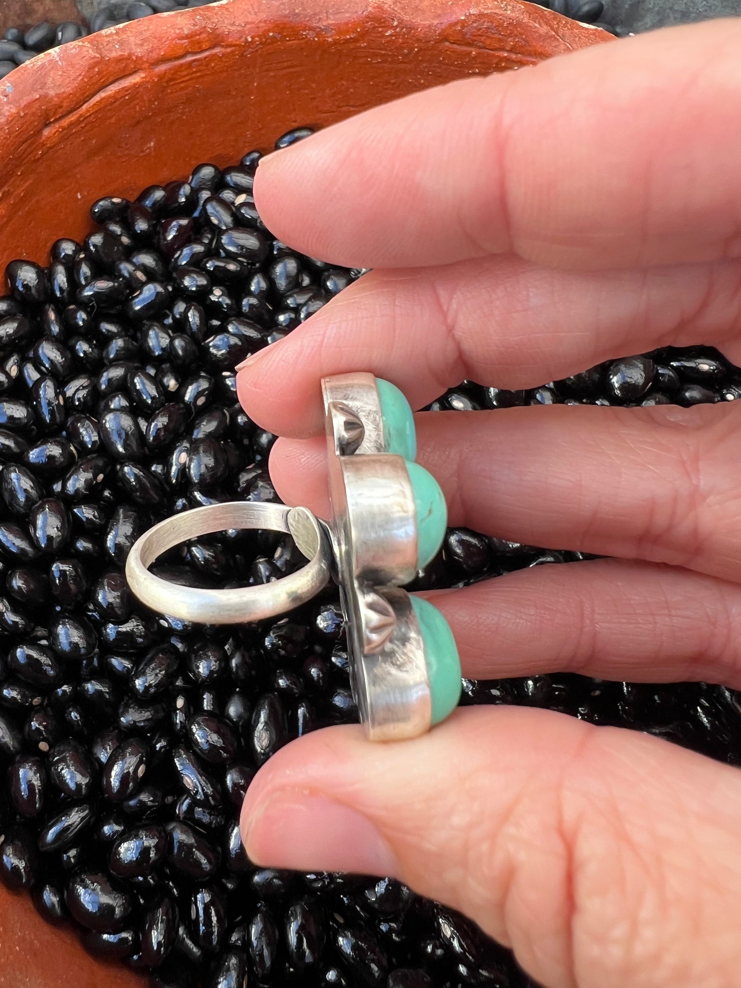 Sunflower Kingman Turquoise Ring