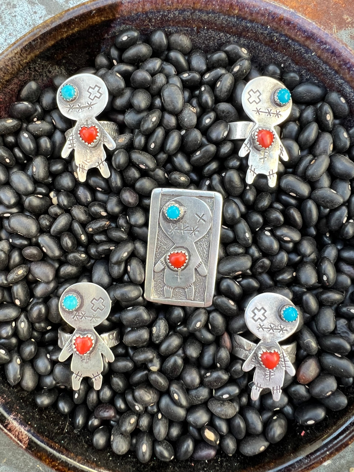 Turquoise Voodoo Doll Ring